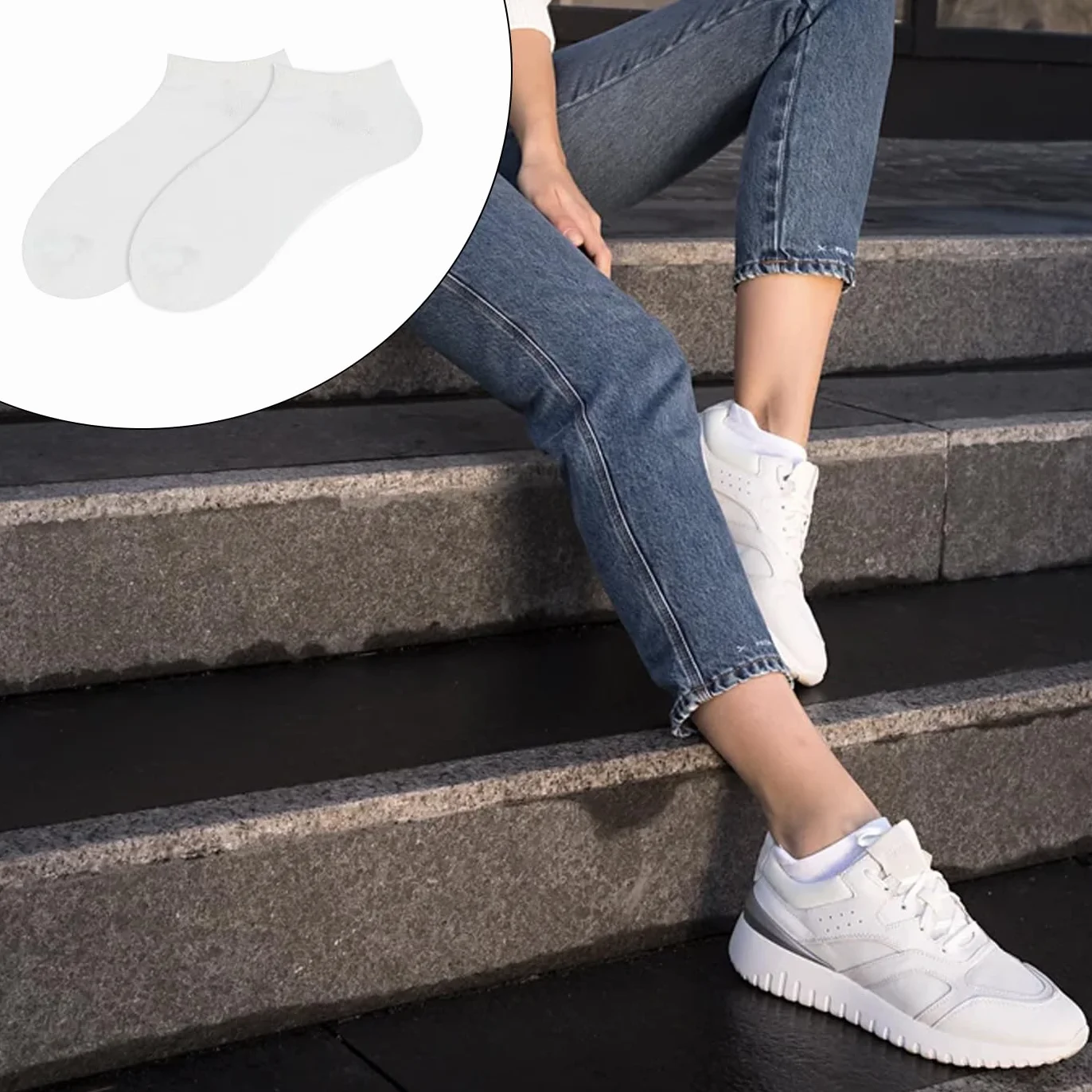 MERCURY TEXTIL - 12 par skarpet unisex lekkie bawełniane kostki, krótkie skarpety męskie, oddychające skarpety damskie.