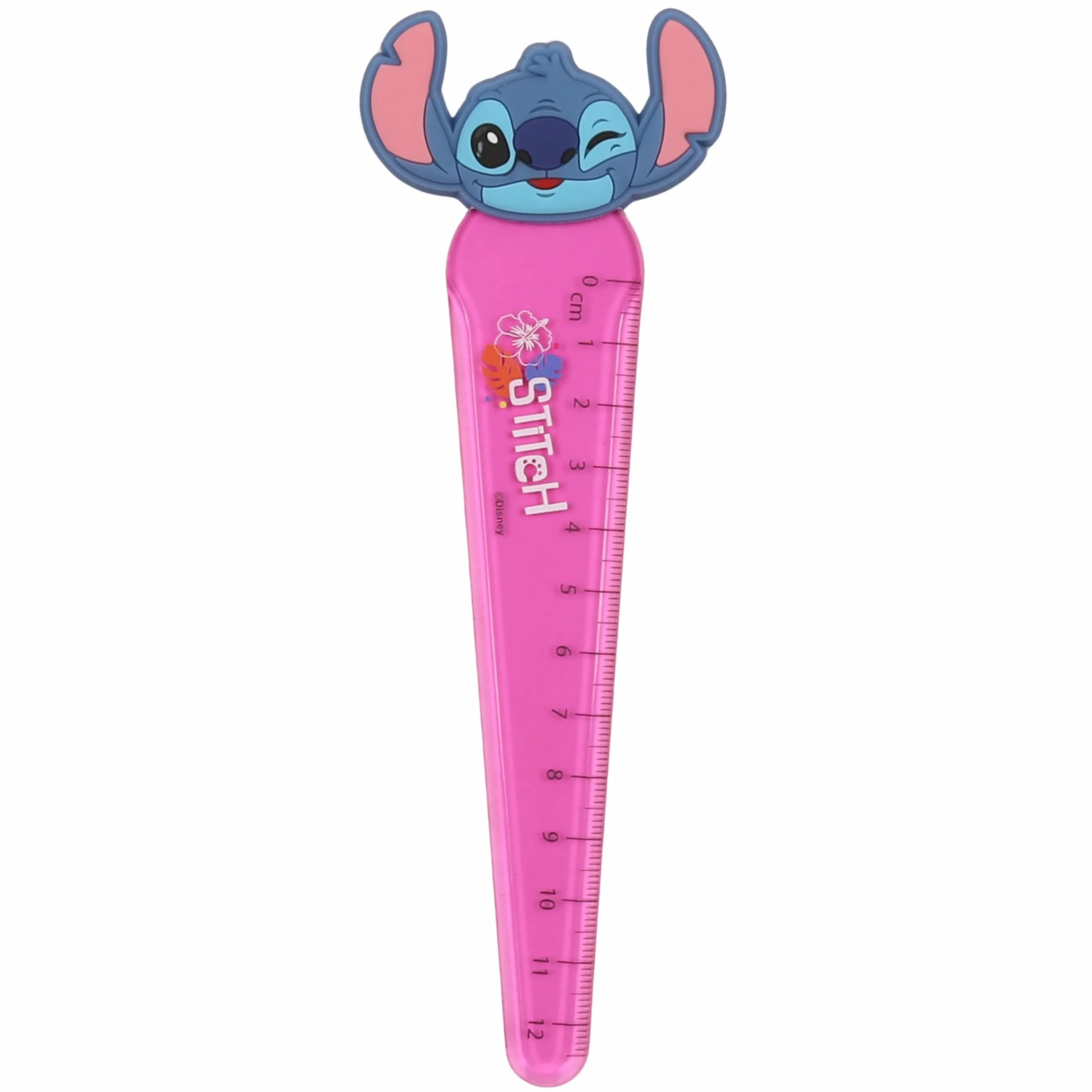 Stitch Linijka dla dzieci, z figurką, szkolna 12 cm