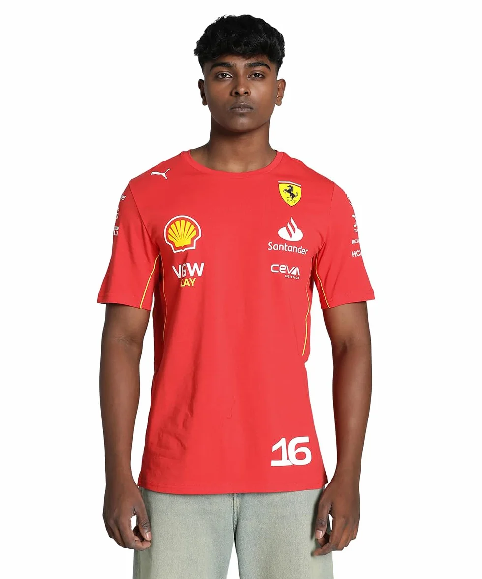 PUMA Koszulka męska Charles Leclerc Scuderia Ferrari 2024 - Czerwona prędkość