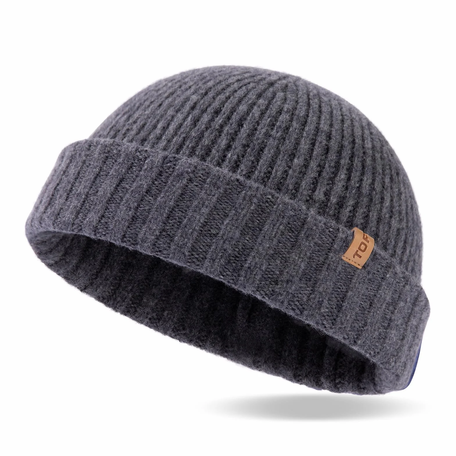 TOP-EX Czapka beanie typu dokerka, 100% wełny merino, dla mężczyzn, kobiet, czapka zimowa z dzianiny, XL/XXL