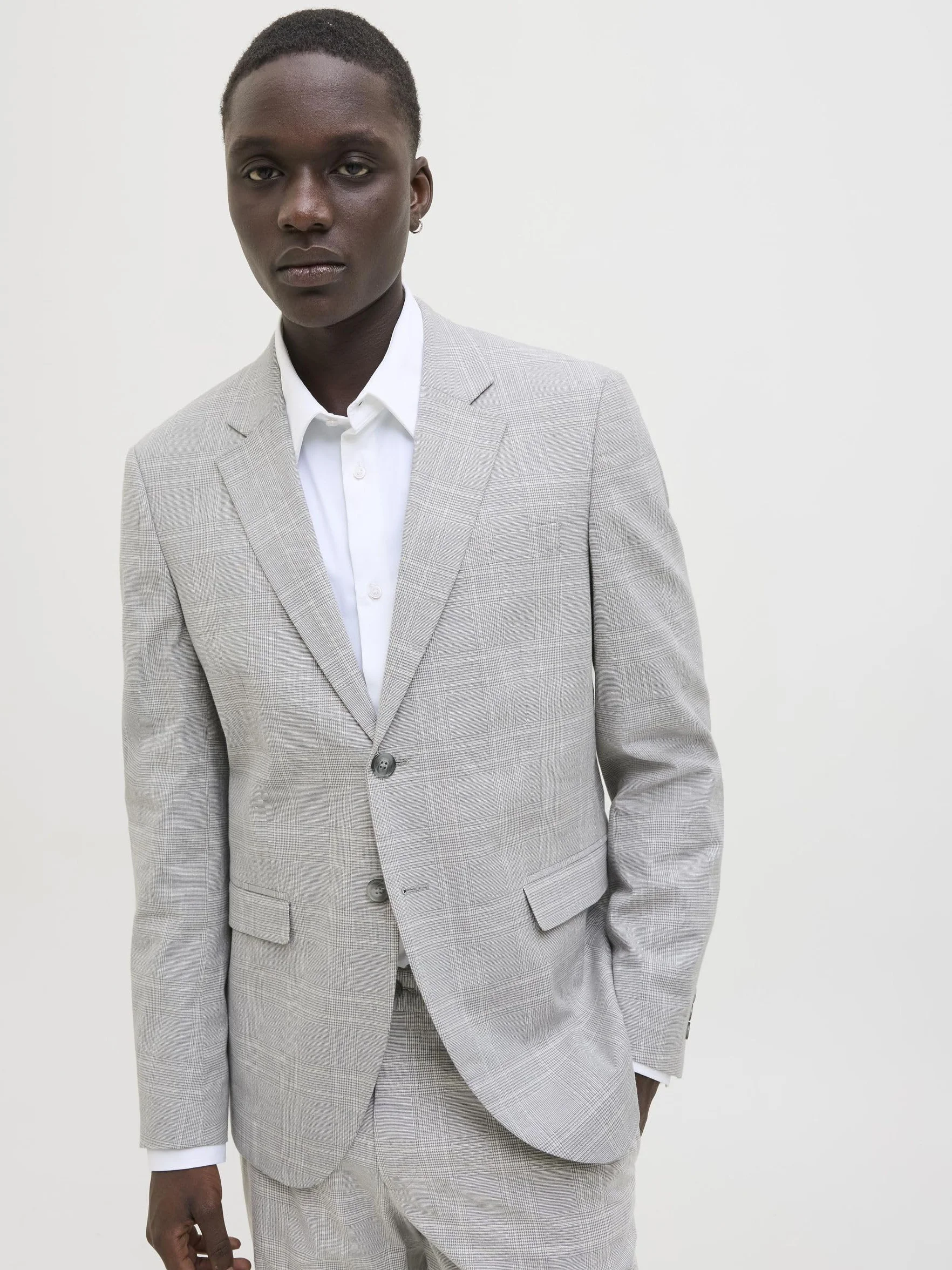 JACK & JONES Jprriviera męska marynarka lniana Slim Fit Sn, Chiseled Stone, 48