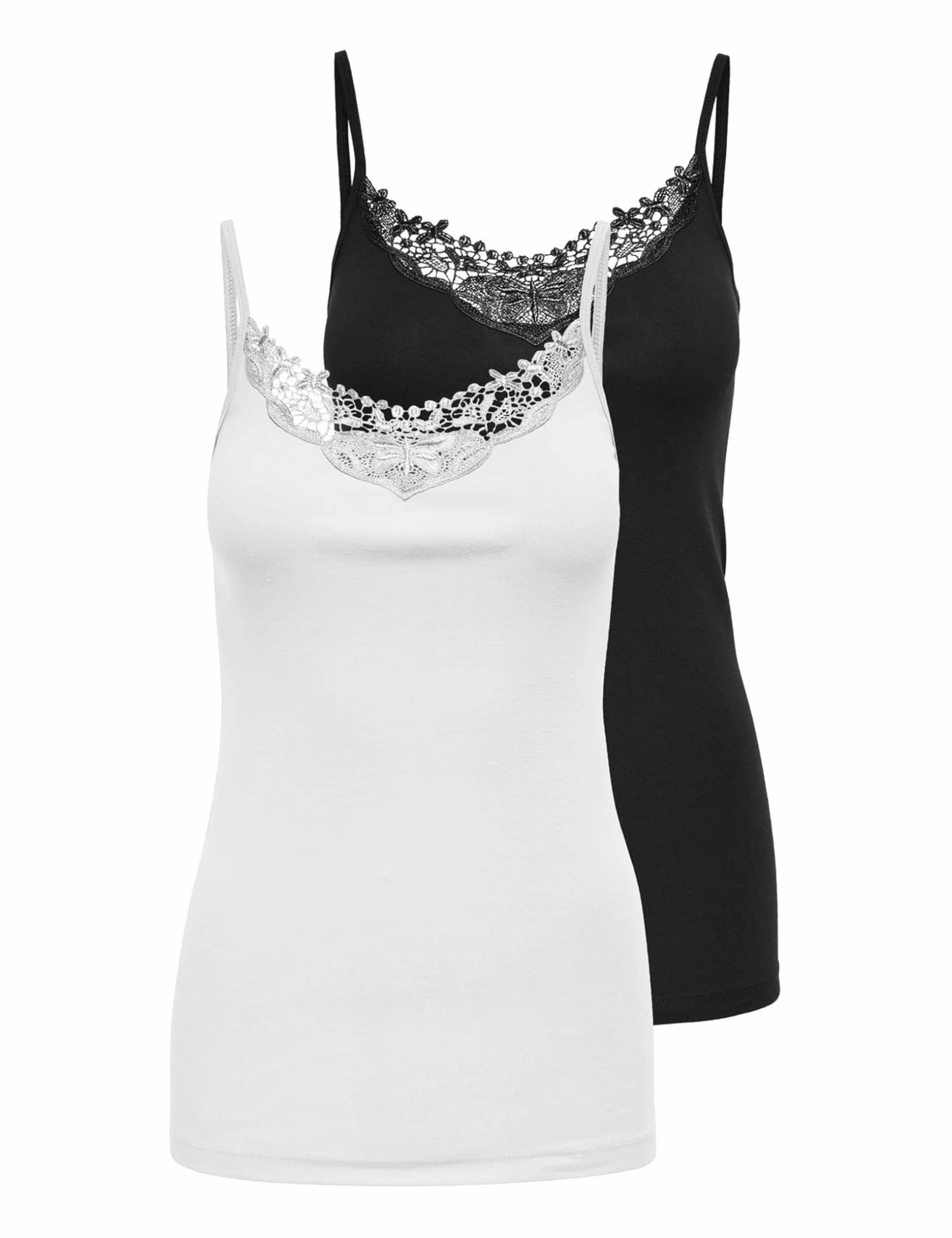 ONLY Kamizelka Kobiety Kira Lace Singlet 2-pak (1 w zestawie)
