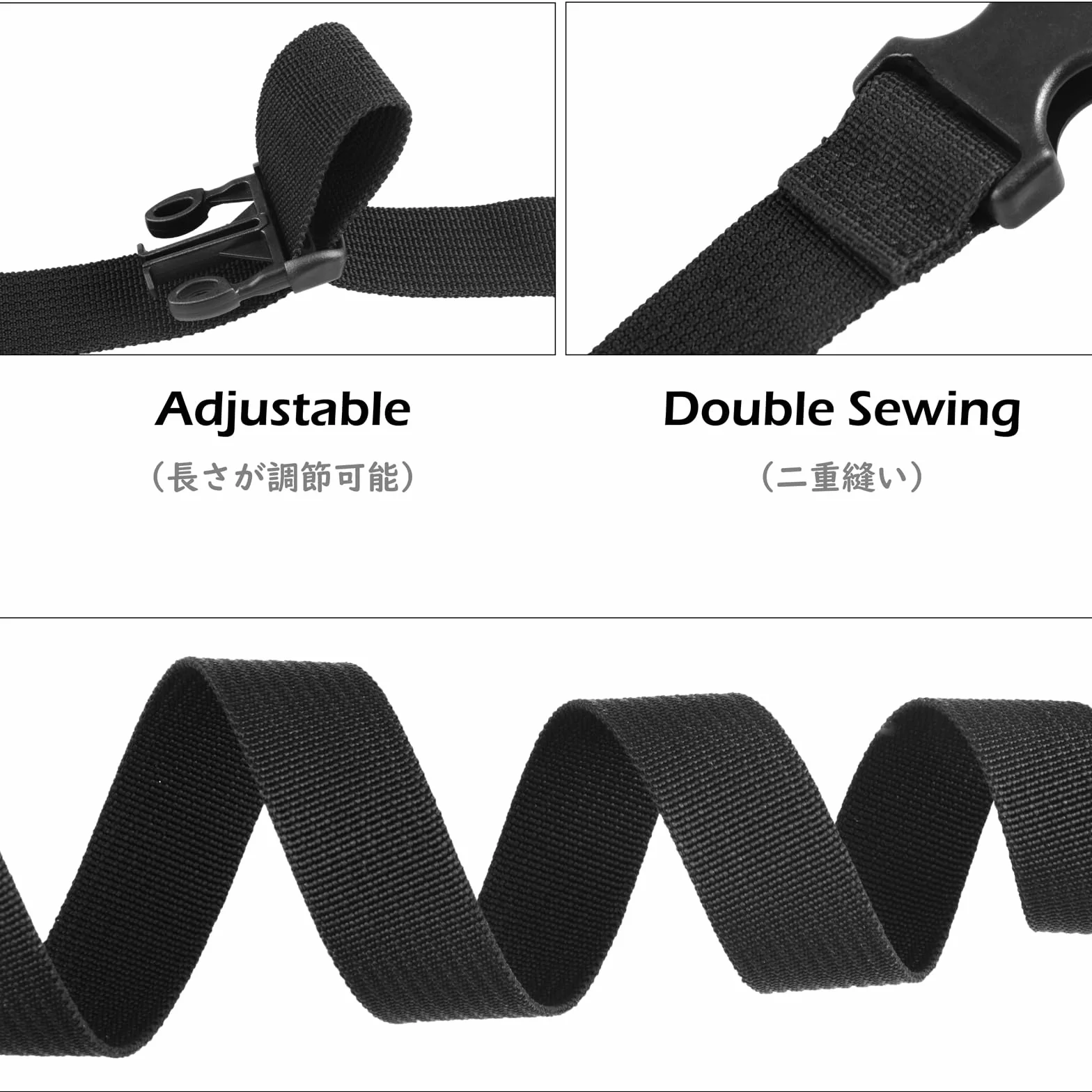TRIWONDER Pasek z szybką klamrą 25 mm 38 mm, pasek do mocowania, pasek z grzechotką, walizka podróżna do mocowania bagażu (2,5 m, czarny - 25 mm)