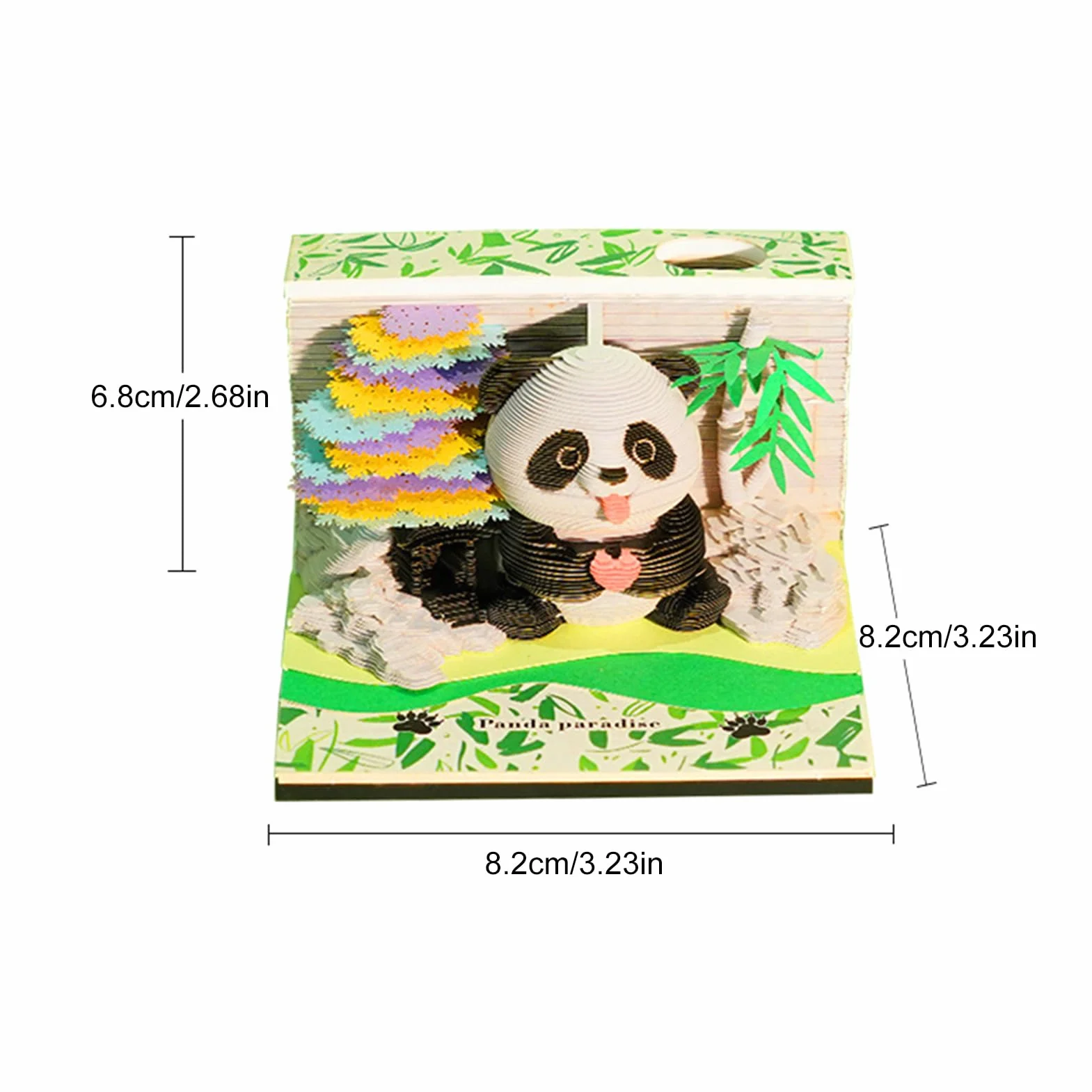 Kalendarz 3D, papier panda rze?ba notatnik, kalendarz 3D, do klasy, domu i nauczyciela, do pracy, urlop, trening fitness