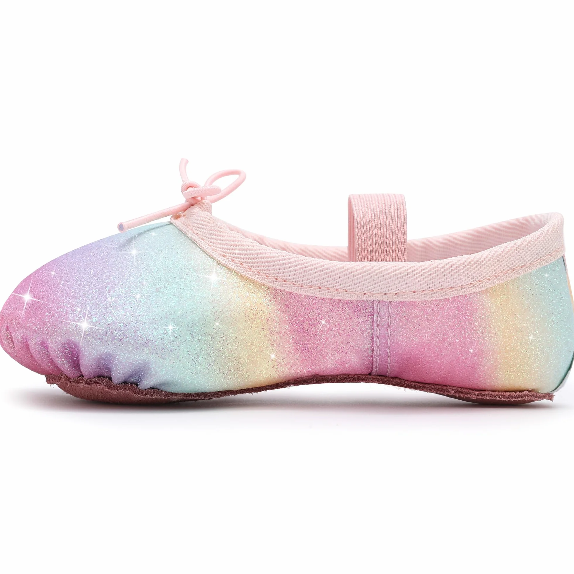 Buty baletowe dla dziewcząt, brokatowe, balet, buty do tańca, skórzane, na całą podeszwę, balet, do tańca, płaskie buty dla dzieci, maluchów, występów tanecznych, przebranie