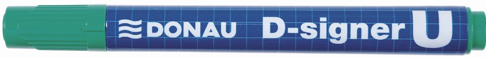 DONAU 7371001-06PL D-Signer U marker permanentny / 10 sztuk/zielony/okrągły szpic 2-4 mm (kreska) / marker permanentny/nietoksyczny/wodoodporny/na bazie alkoholu