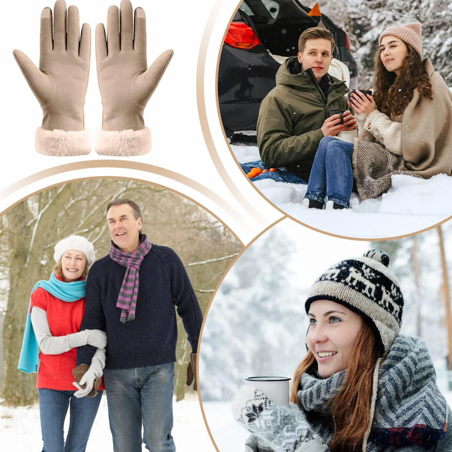 Rękawiczki dla kobiet, termiczne, do ekranów dotykowych, ciepłe akcesoria odzieżowe, zimowe rękawiczki damskie, do jazdy na snowboardzie, jazdy na rowerze, na zewnątrz, do pracy, na kemping, wędrówki