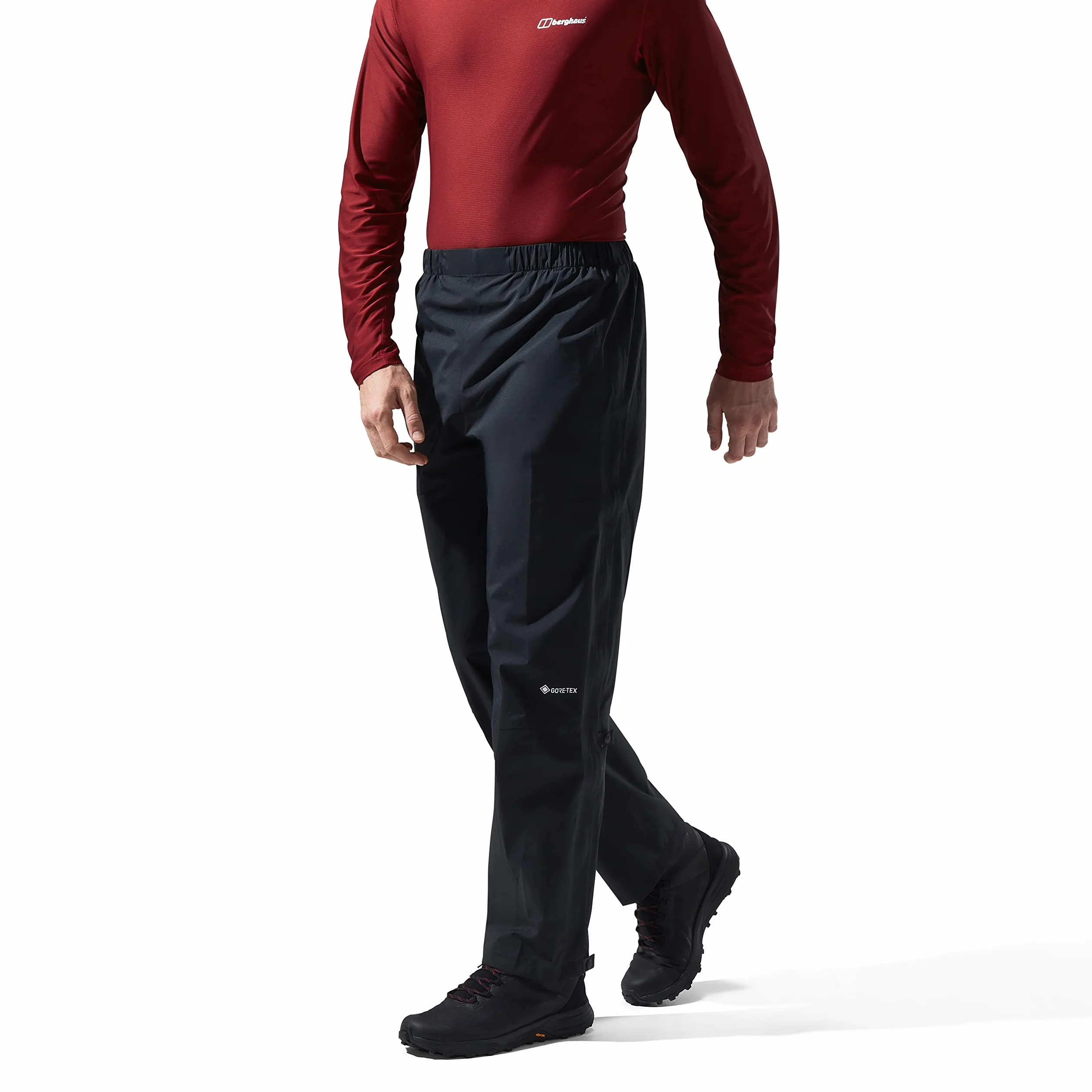 Berghaus Paclite Gore-tex wodoodporne spodnie, lekkie, trwałe, przyjazne dla środowiska - Spodnie przeciwdeszczowe, oddychające, wodoszczelne, Gore-Tex Mężczyźni