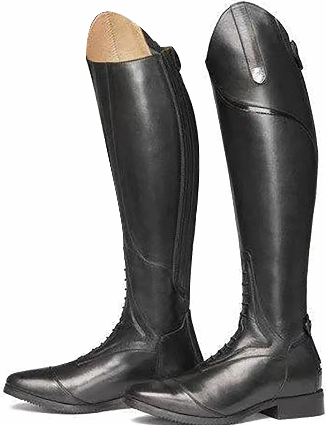 Jesienne Wysokie Buty Jeździeckie (34-48), Odporne Na Zużycie + Zamek Błyskawiczny Z Tyłu, Uniseks/antypoślizgowe, Wysoki/średni Obcas (3-5cm), Na Wiosnę/jesień,41,Black