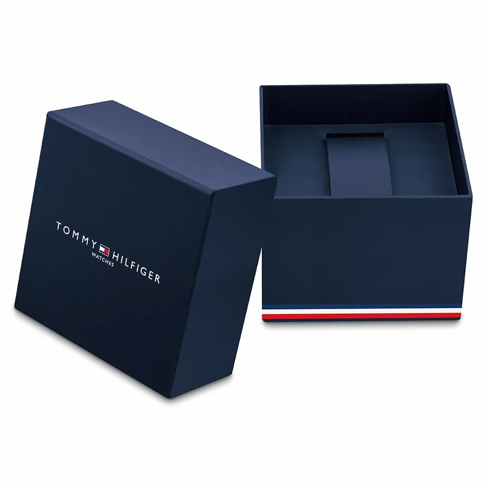 Tommy Hilfiger Mężczyźni Baker Zegarek, Granatowy/Srebrny, 43.5 mm
