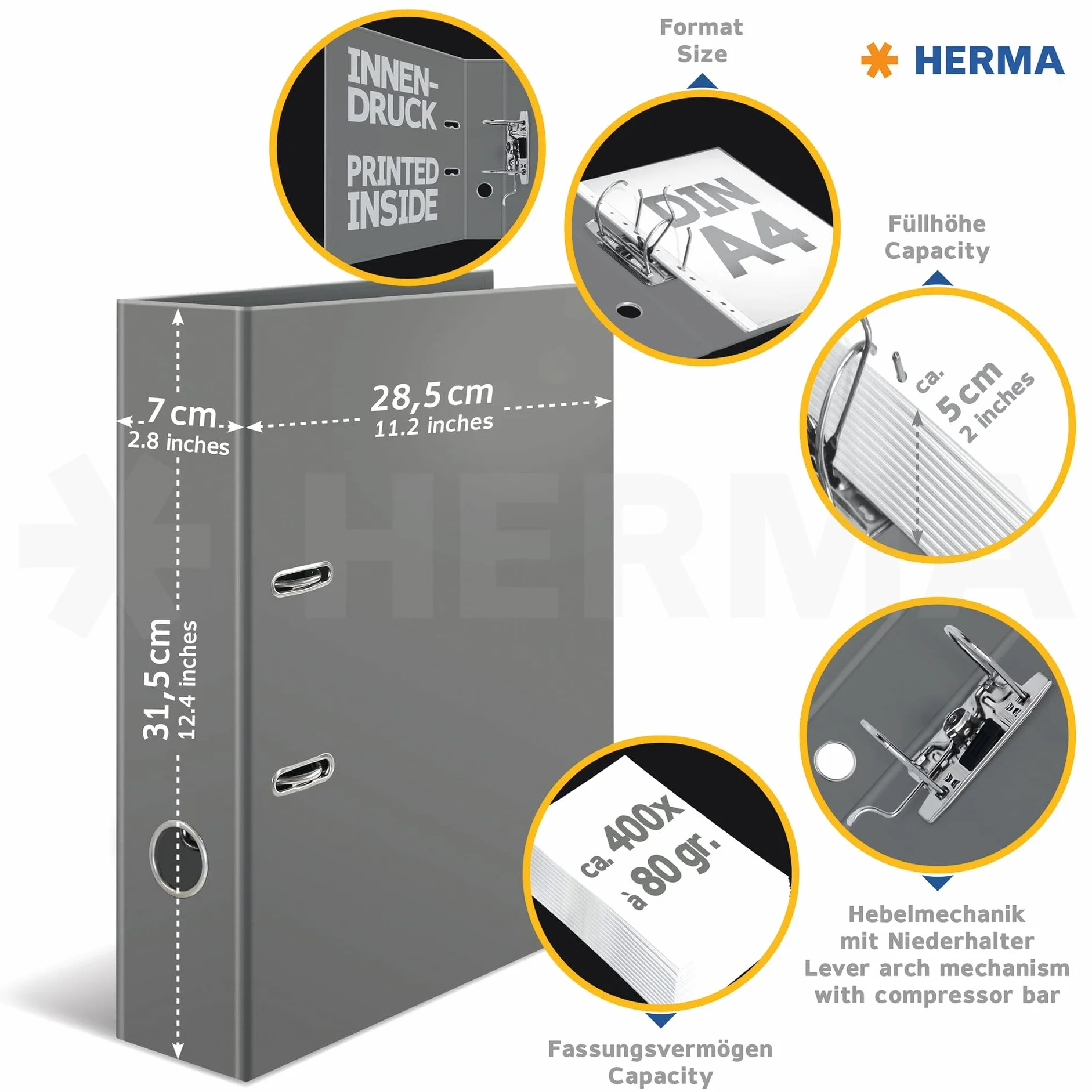 Herma 19276 Segregator, Wielokolorowy, A4