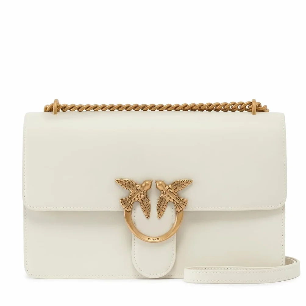 Pinko Kobiety Love One Classic Torebka, Silk/Antique Gold, 21 x 13 x 6 cm