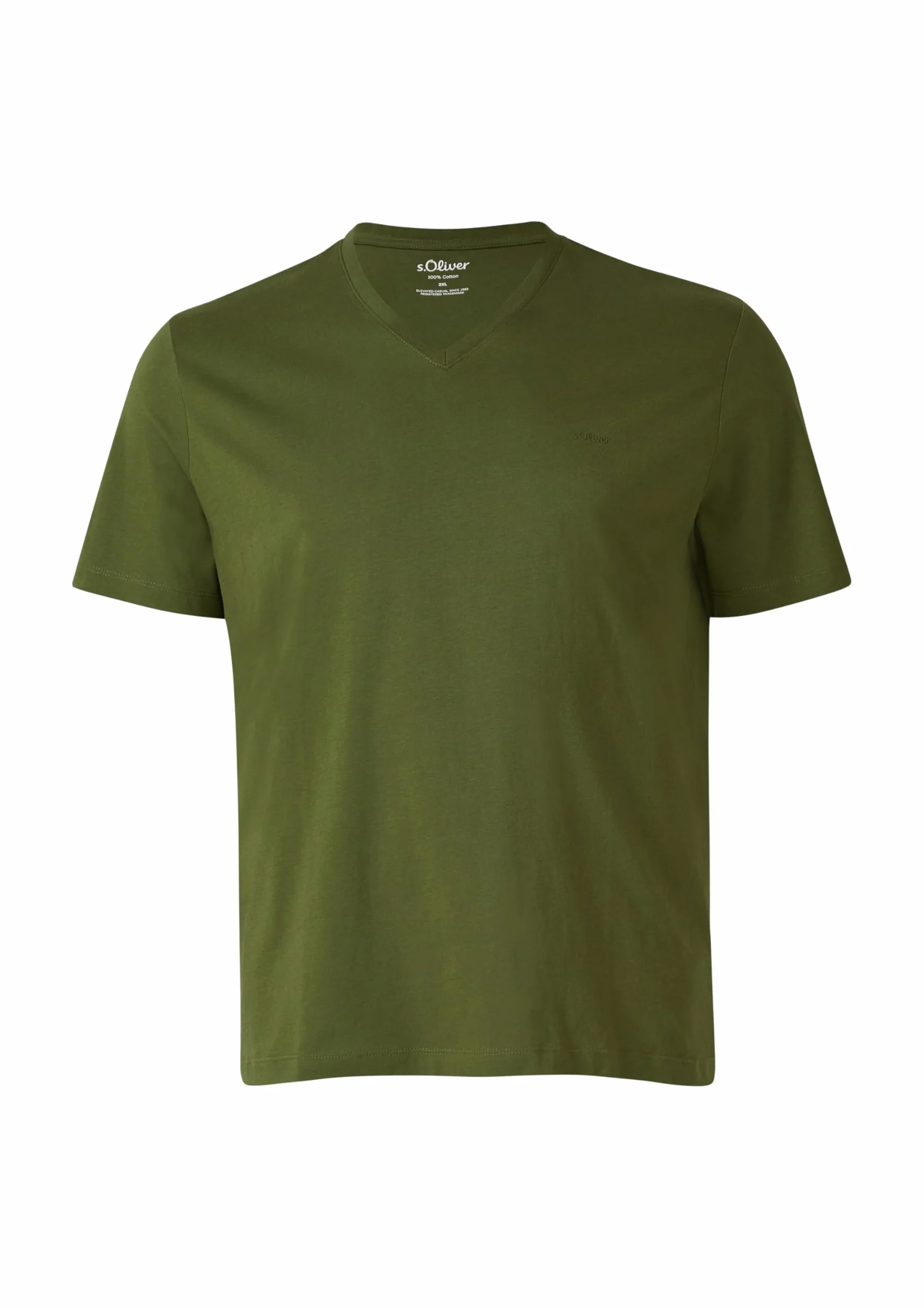 s.Oliver T-shirt z dekoltem w serek Mężczyźni 2176618