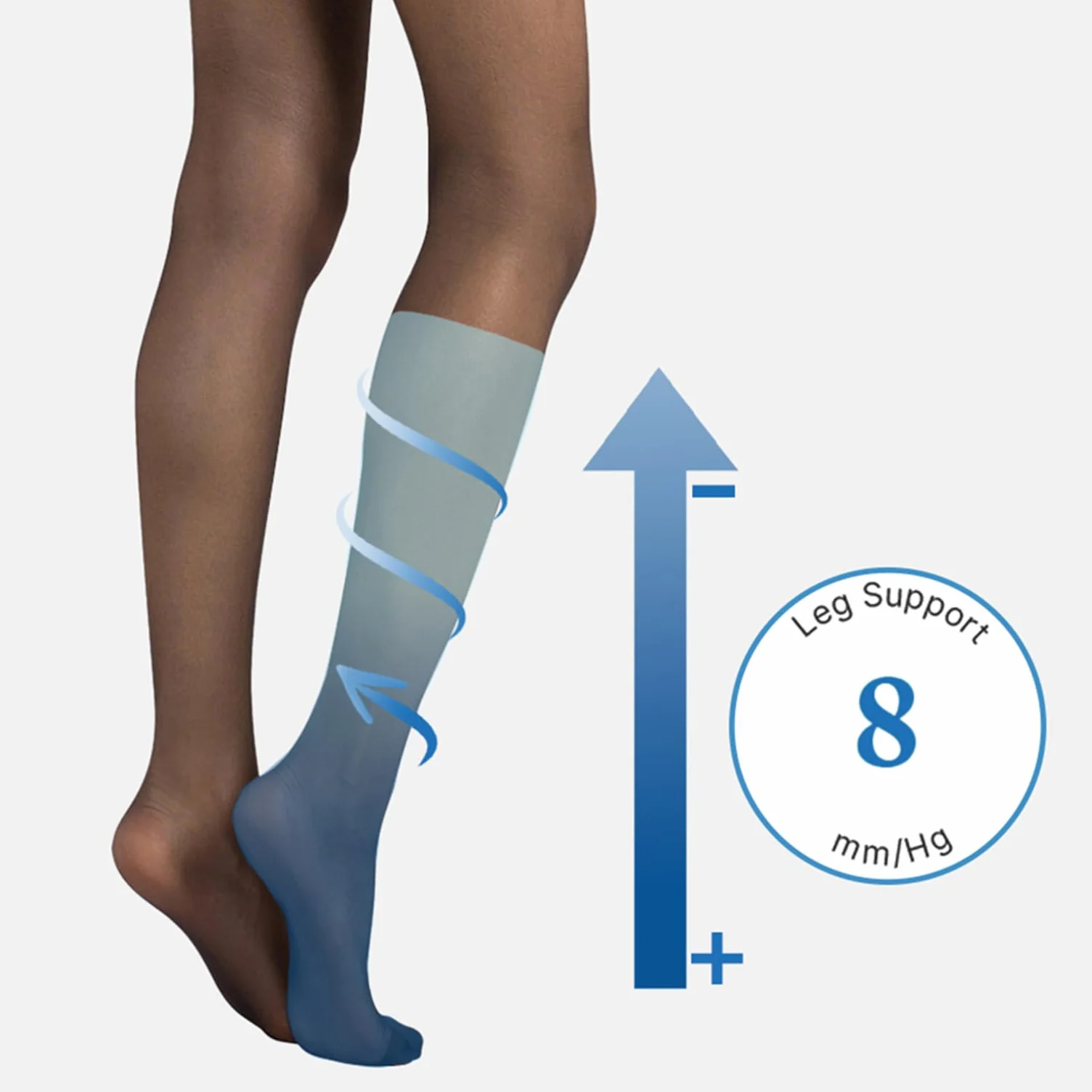 CALZITALY Kompresja Kobiety Calzitaly 2 Pairs Support Medium Compression Tights 8 Mm/Hg | Energizing Sheer Pantyhose | Skin, Black | S, M, L, Xl | 40 Den | Made in Italy (2 w zestawie)