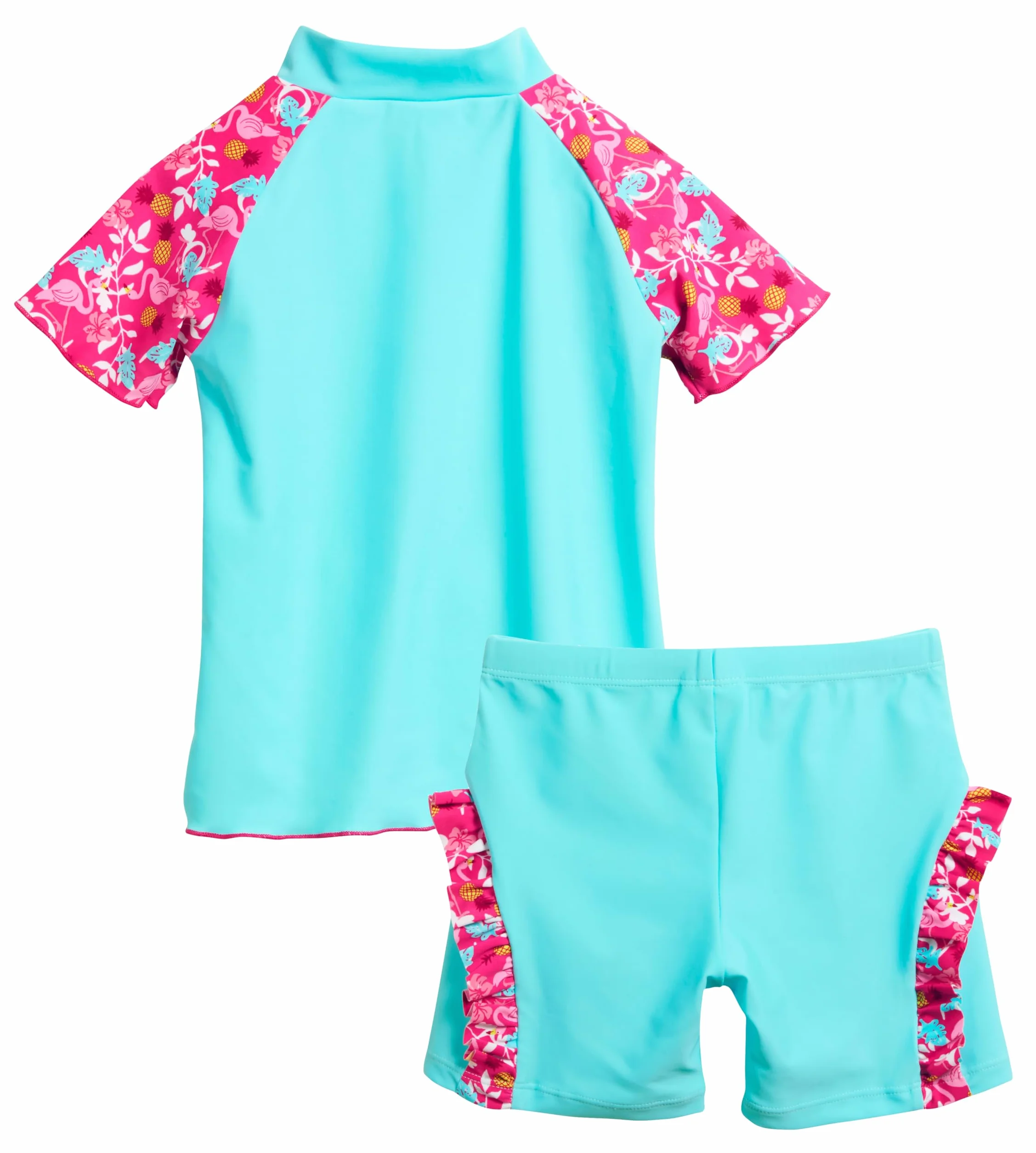 Playshoes Flamingo 2-częściowy Zestaw do Pływania Dla Dziewczynek, Wielokolorowy, 7-8 Lata
