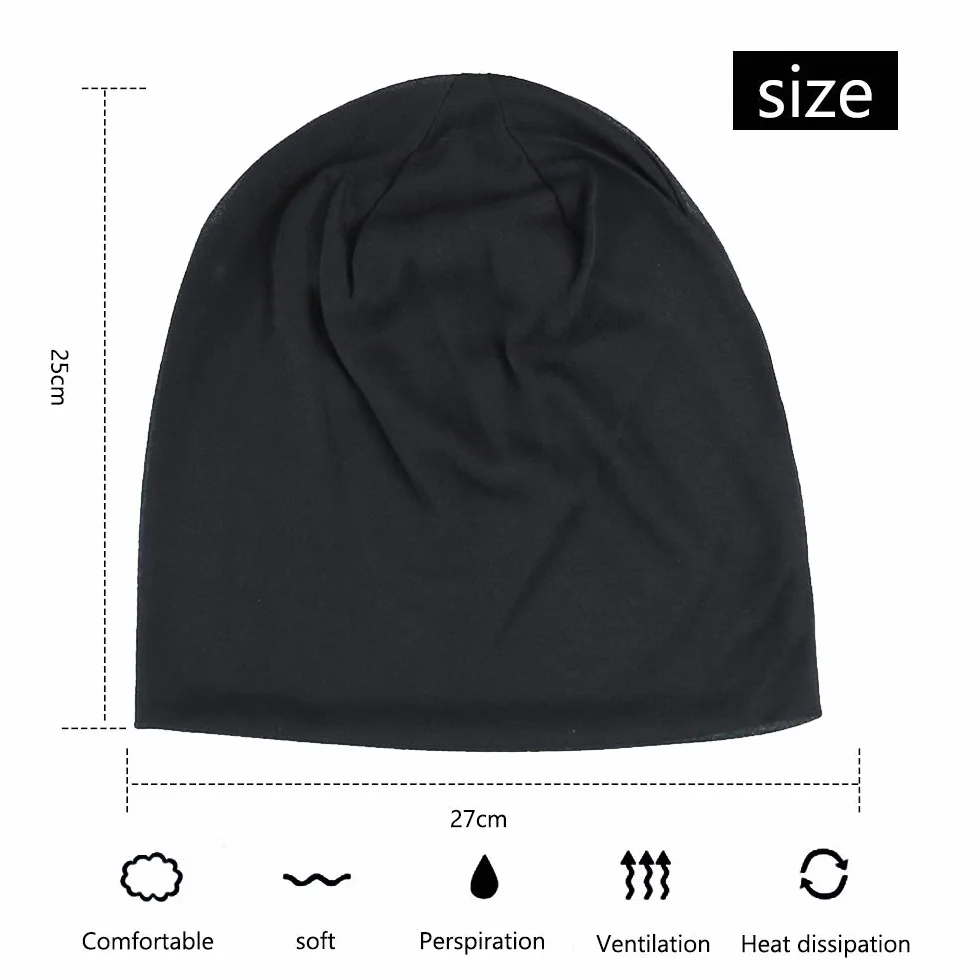 Slouchy Beanie czapka - Chemo Cancer nakrycie głowy z bawełny, czapka do spania, turban, nakrycie głowy, muzułmańska chusta na głowę dla kobiet i mężczyzn