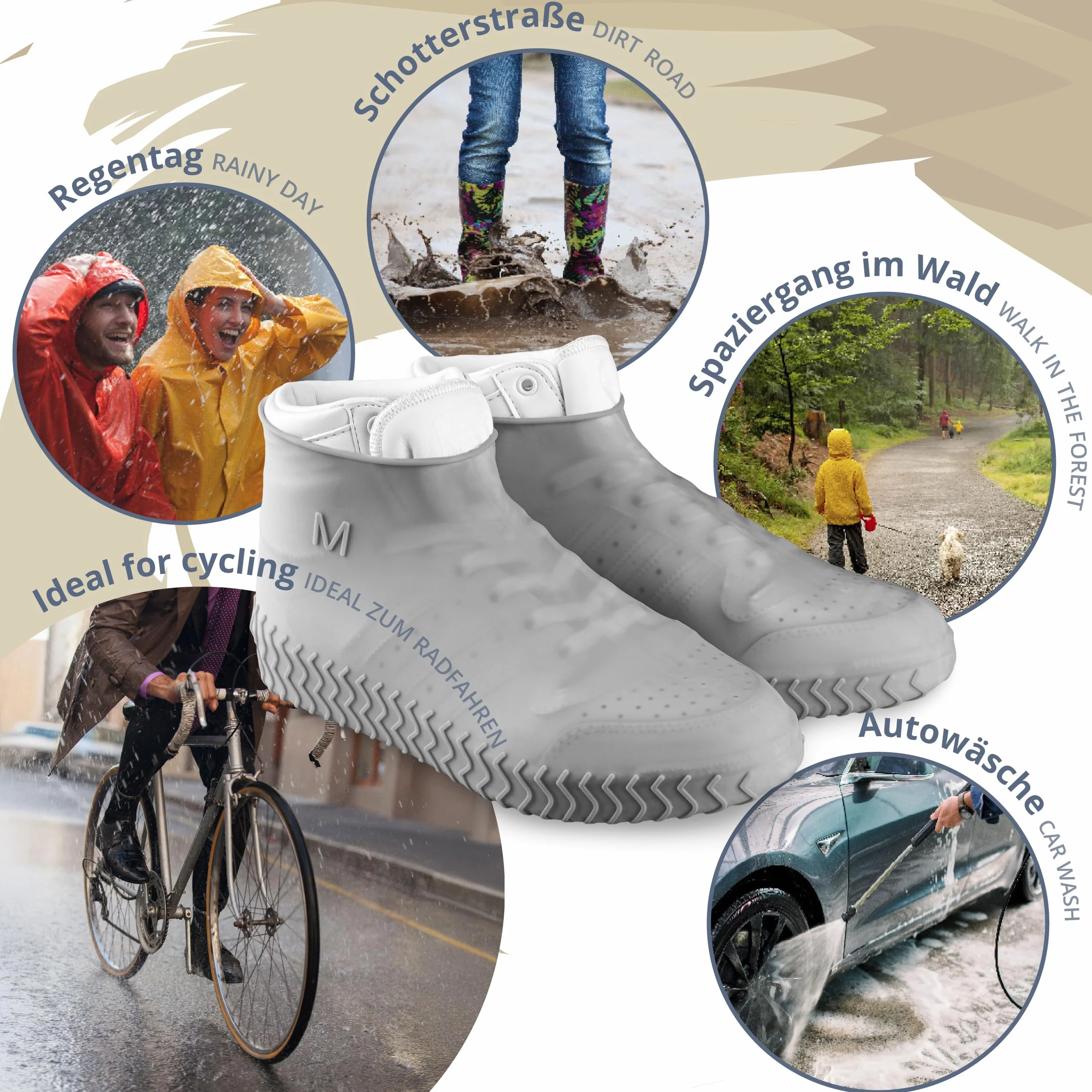 SULPO ochraniacze przeciwdeszczowe na buty - silikonowe osłony do butów w różnych kolorach - turystyczne osłony na buty - kalosze składane - ochrona przed wodą - sneaker protectors