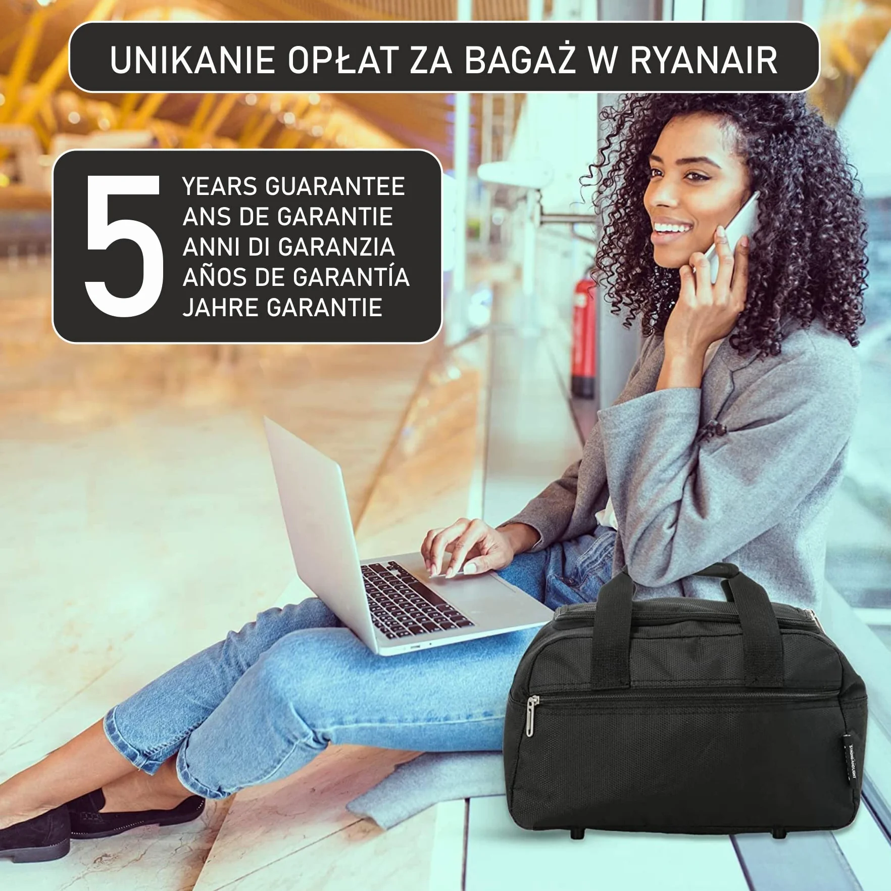 Aerolite Torba kabinowa Ryanair, 40 x 20 x 25 cm, maksymalny rozmiar