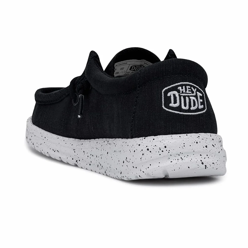 Hey Dude Wally Youth Slub Canvas Moccasin, granatowy, 33 EU, grantowy, 33 EU