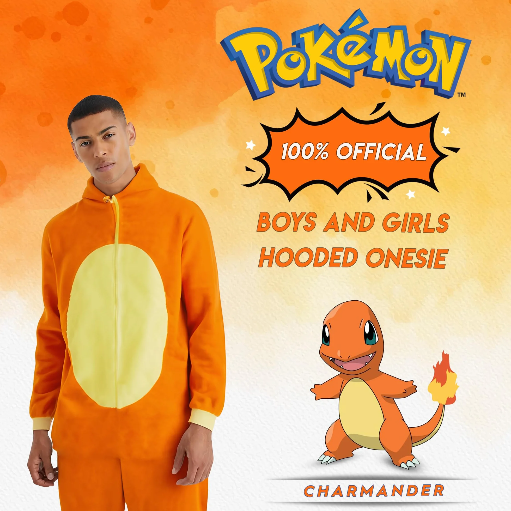 Pokemon Onesie Boys | Piżama dziecięca Pikachu Żółte uszy 3D Wszystko w jednym stroju | Produkty dla graczy