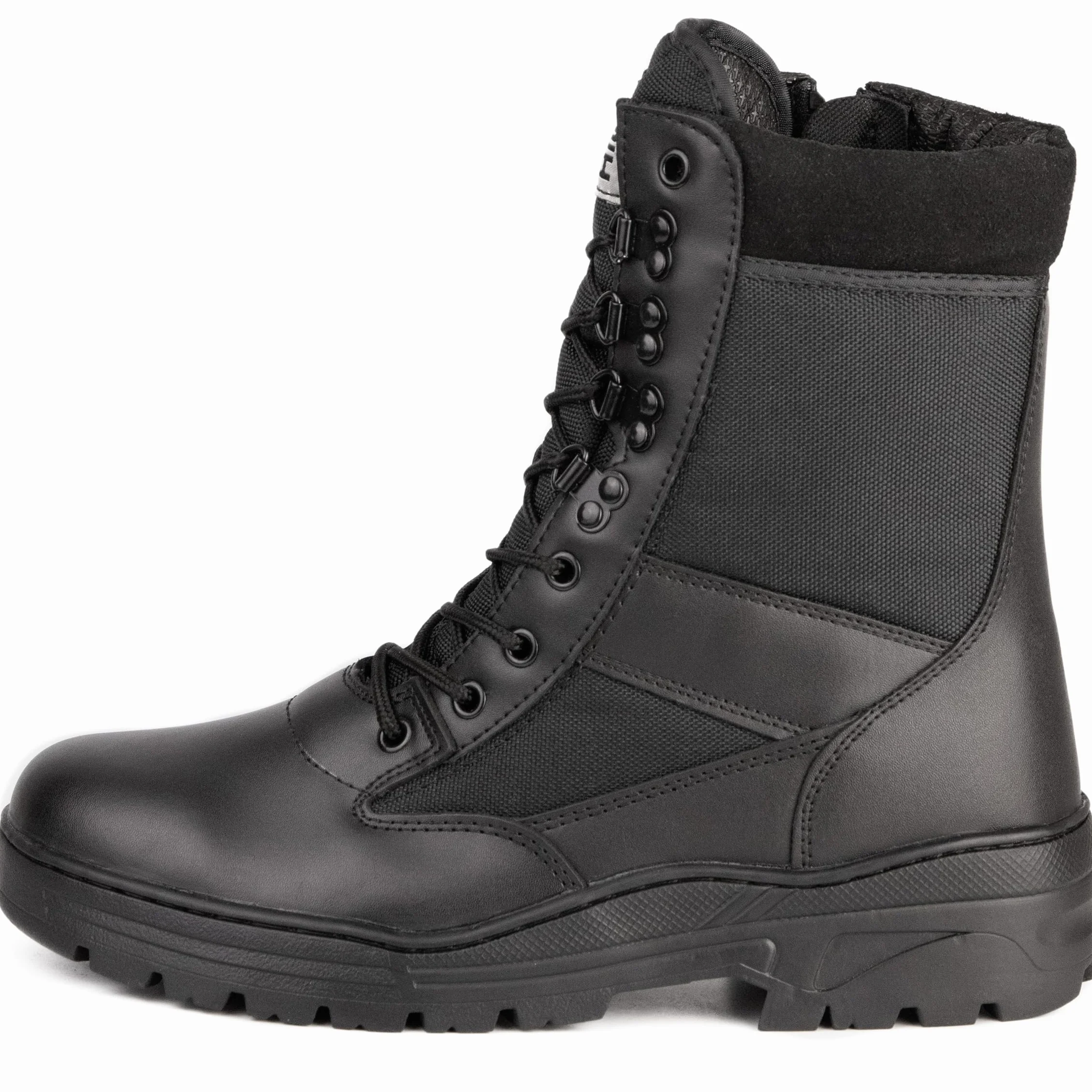 Savage Island Buty bojowe czarne skórzane patrol