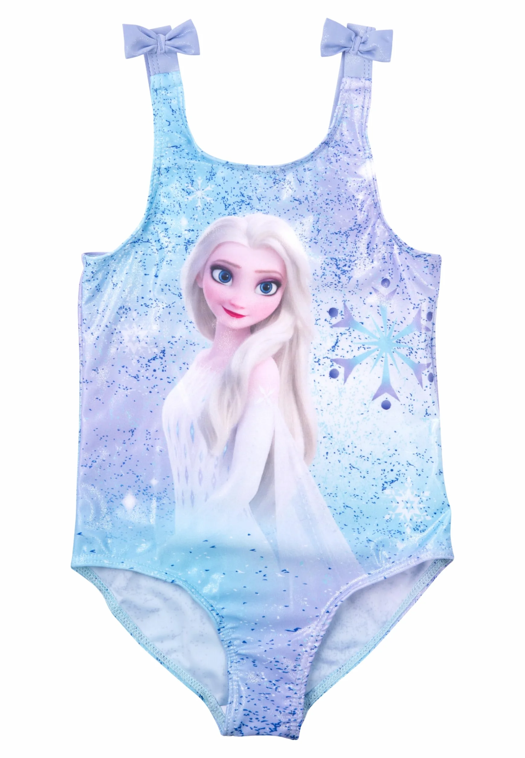 Disney kostium kąpielowy z kokardkami dla dziewczynek - Elsa Kraina Lodu Dziecięcy strój kąpielowy niebieski