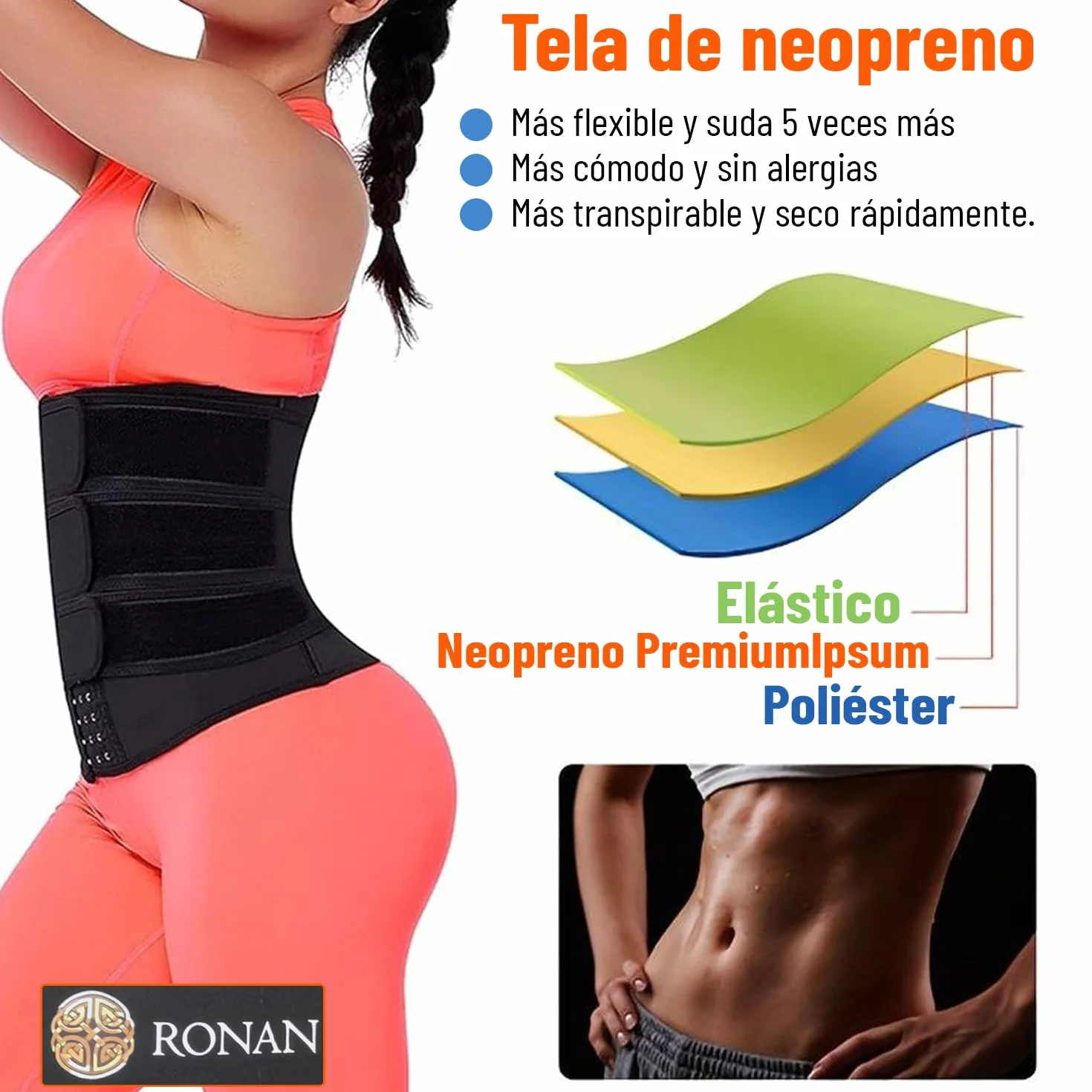 RONAN. - Bielizna modelująca brzuch i talię - Pas biodrowy dla mężczyzn - Pas lędźwiowy damski - Bielizna modelująca brzuch - Bielizna modelująca dla mężczyzn - Bielizna modelująca dla mężczyzn -