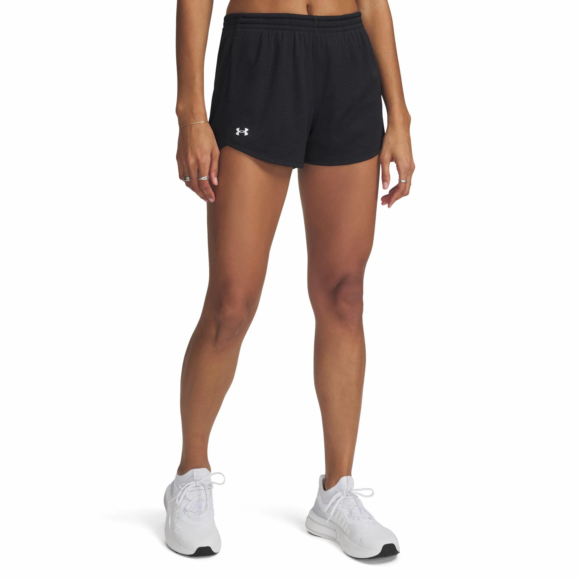 Under Armour Damskie spodenki Tech Play Up Mesh, (001) Czarny / / Castlerock, L