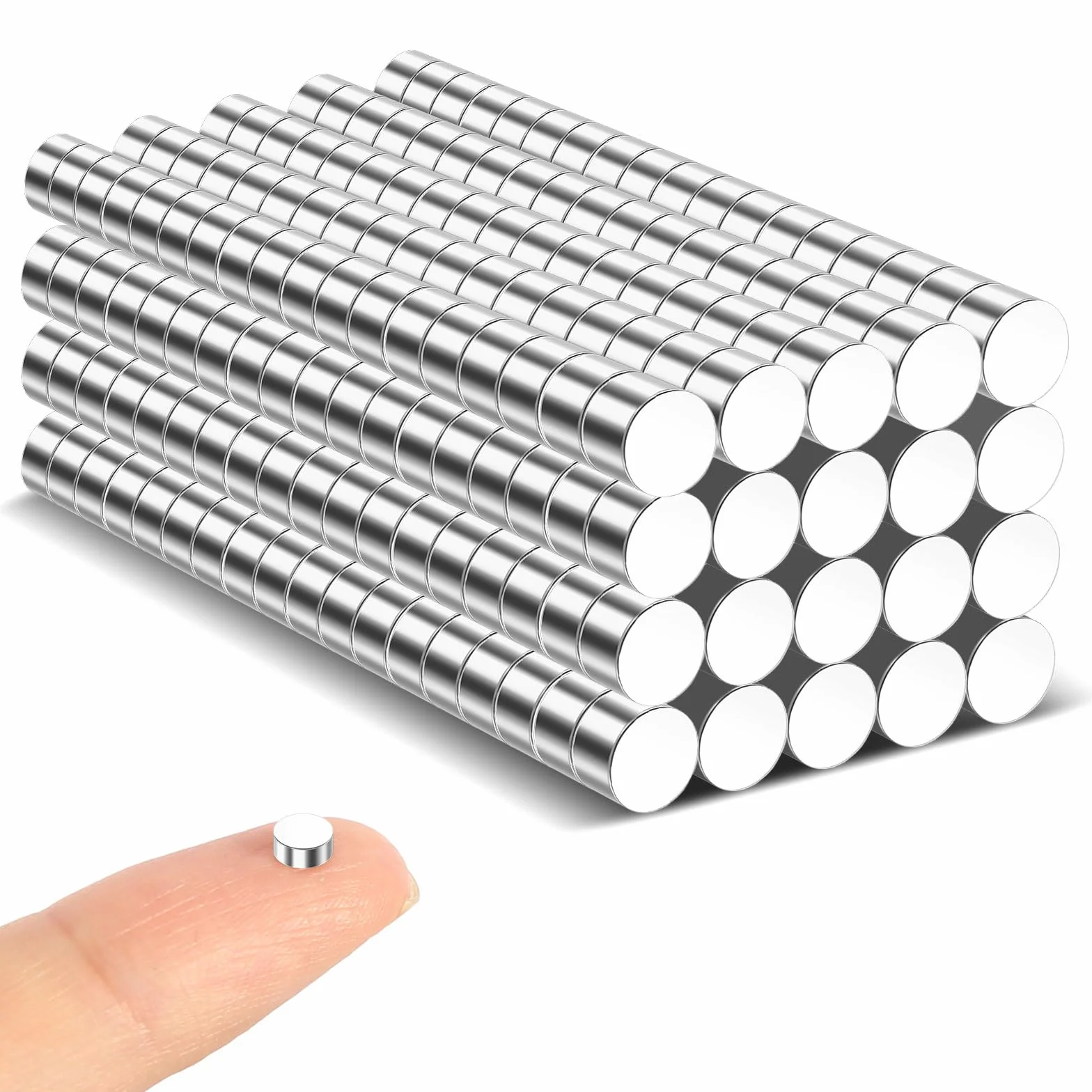 Małe magnesy 3 × 2 mm, mocne, 360 sztuk, małe magnesy, mocne, okrągłe, małe magnesy do rzemiosła, magnesy na lodówkę
