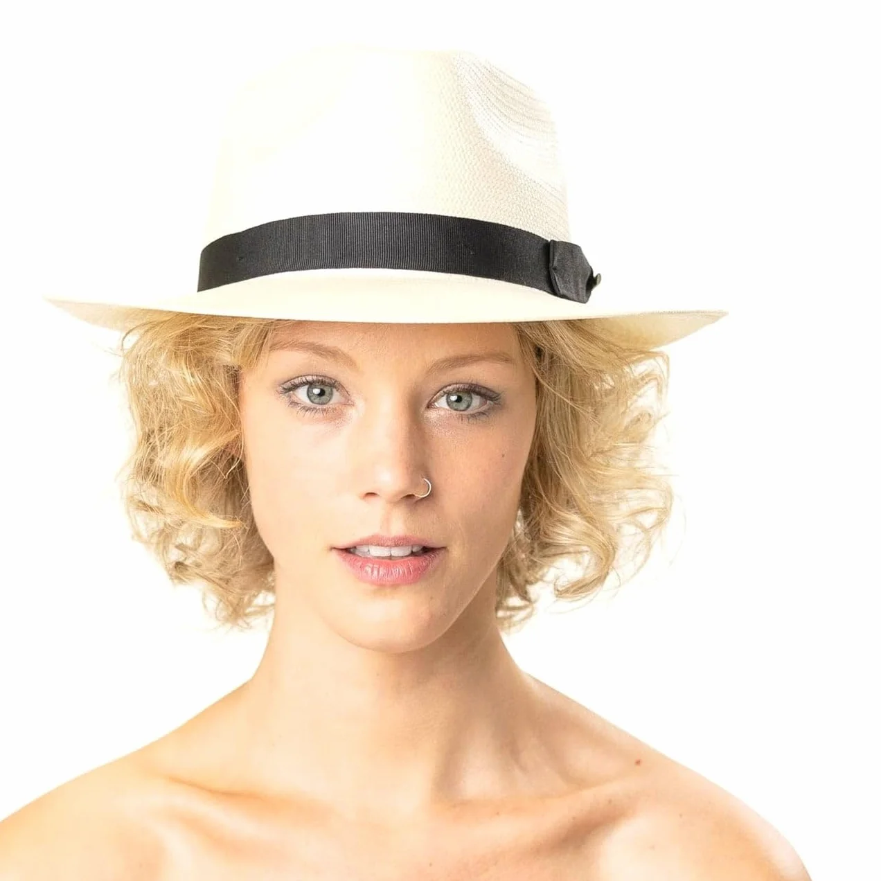 Stetson Kapelusz Fedora Telida ToyoKobiety/Mężczyźni - przeciwsloneczny Z rypsowym paskiem Lato wiosna-lato