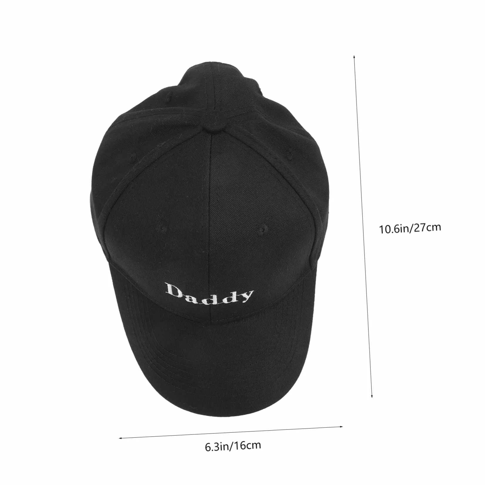 OUNONA Czarny Kapelusz Baseballowy Daddy Męski Kapelusz Przeciwsłoneczny Peaked Cap Do Użytku Zewnątrz Akcesorium Każdą Okazję