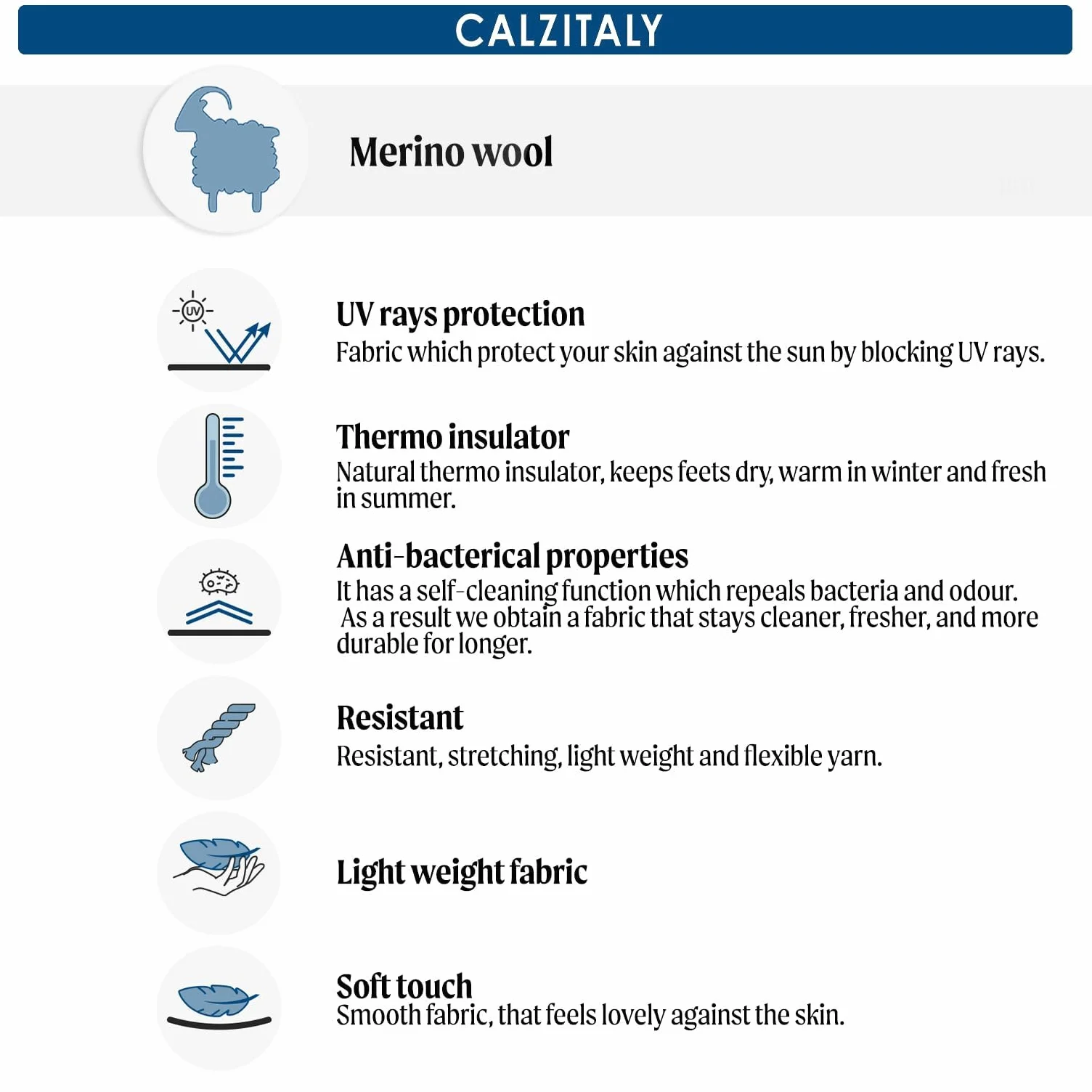 CALZITALY Koszulka termiczna unisex, koszulka z długim rękawem z wełny merynosów, bielizna termiczna dla mężczyzn i kobiet, jazda na nartach, turystyka, trekking | Wyprodukowano we Włoszech