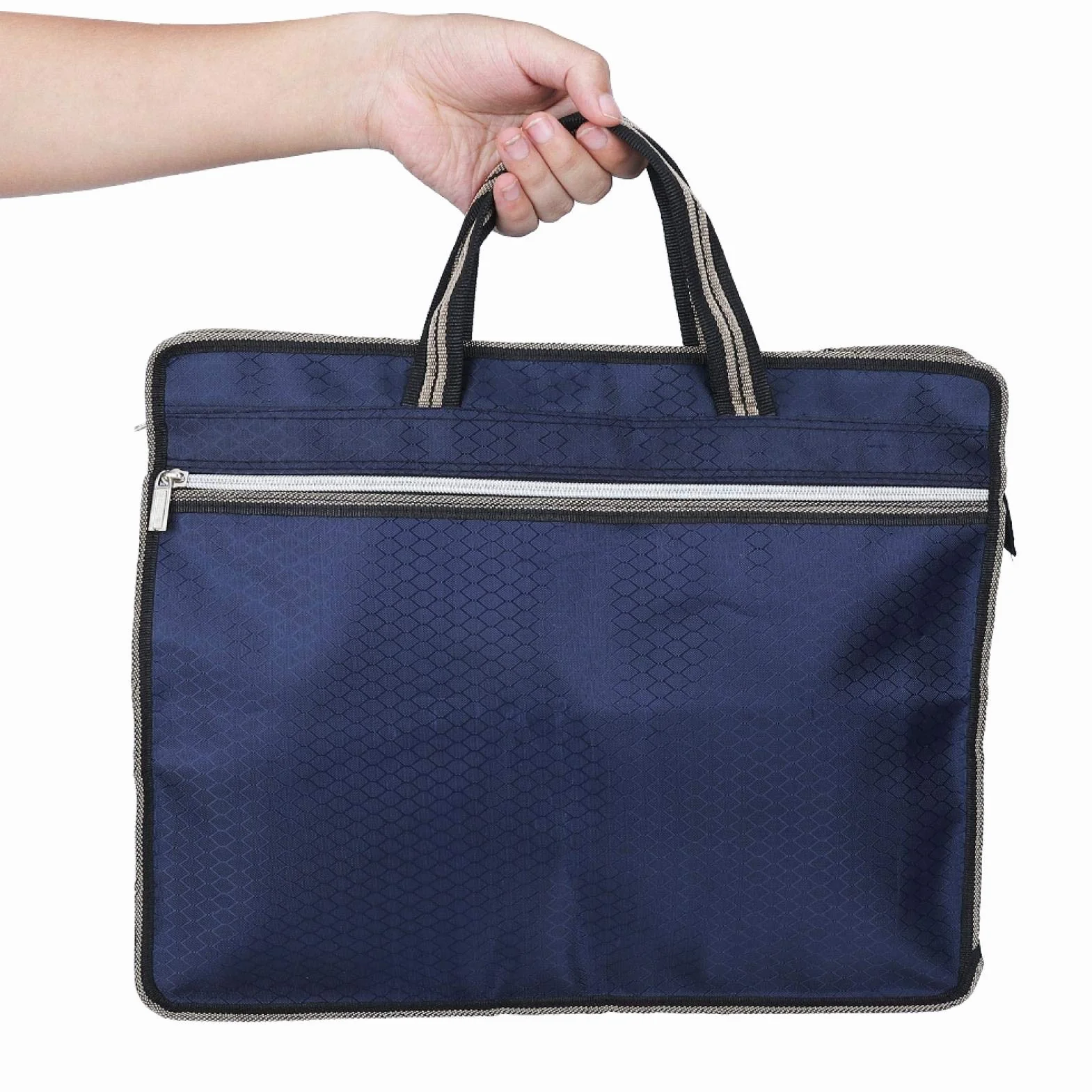 Zapinana na Zamek Torba na Dokumenty Biznesowa Portable Water Oxford Cloth Teczka Torebka Niebieski