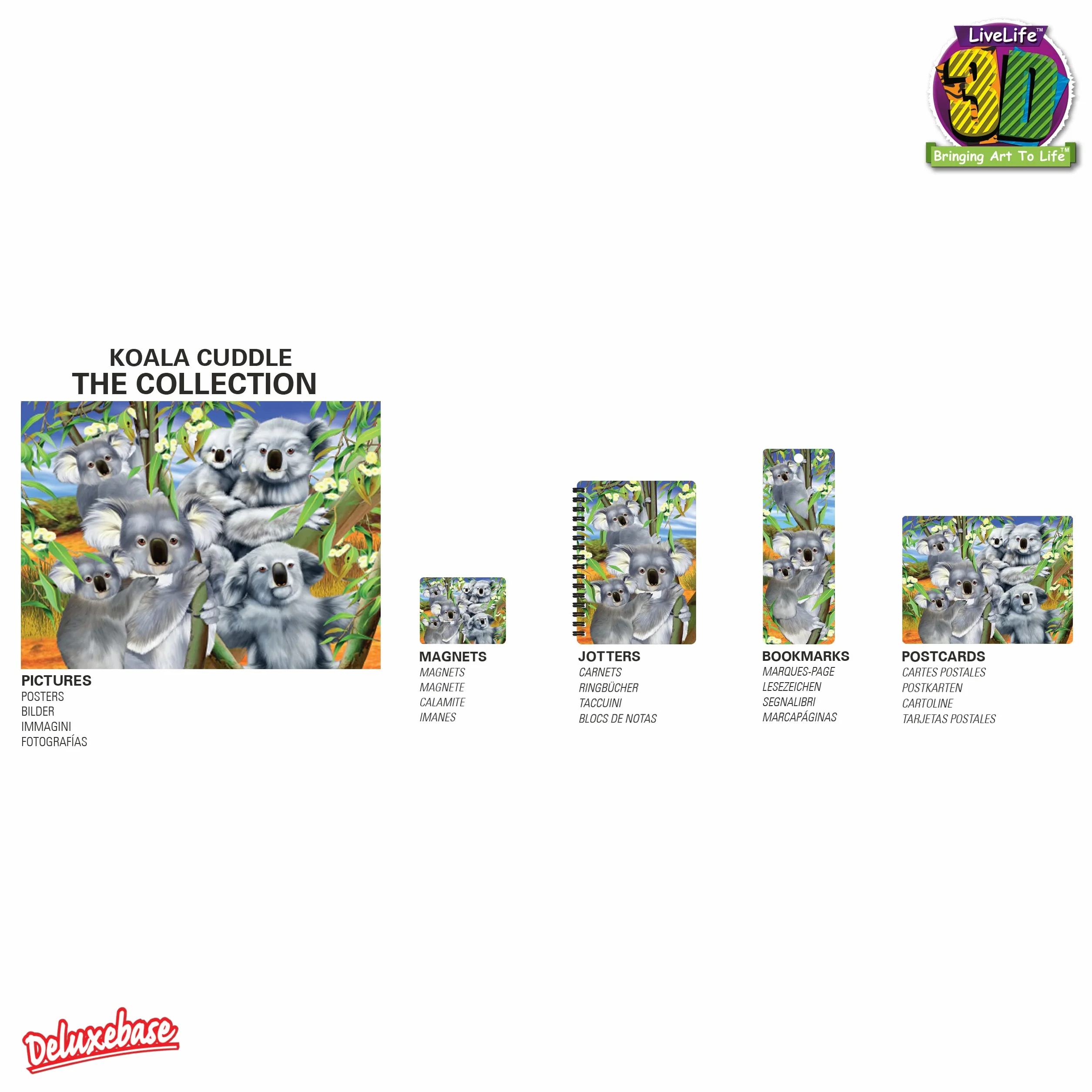 3D LiveLife Coin Purse - Koala Cuddle od Deluxebase. Portmonetka soczewkowa 3D koalą na gotówkę i kartę. Bezpieczne zamykanie na suwak. Licencjonowana grafika. Renomowany artysta, Michael Searle