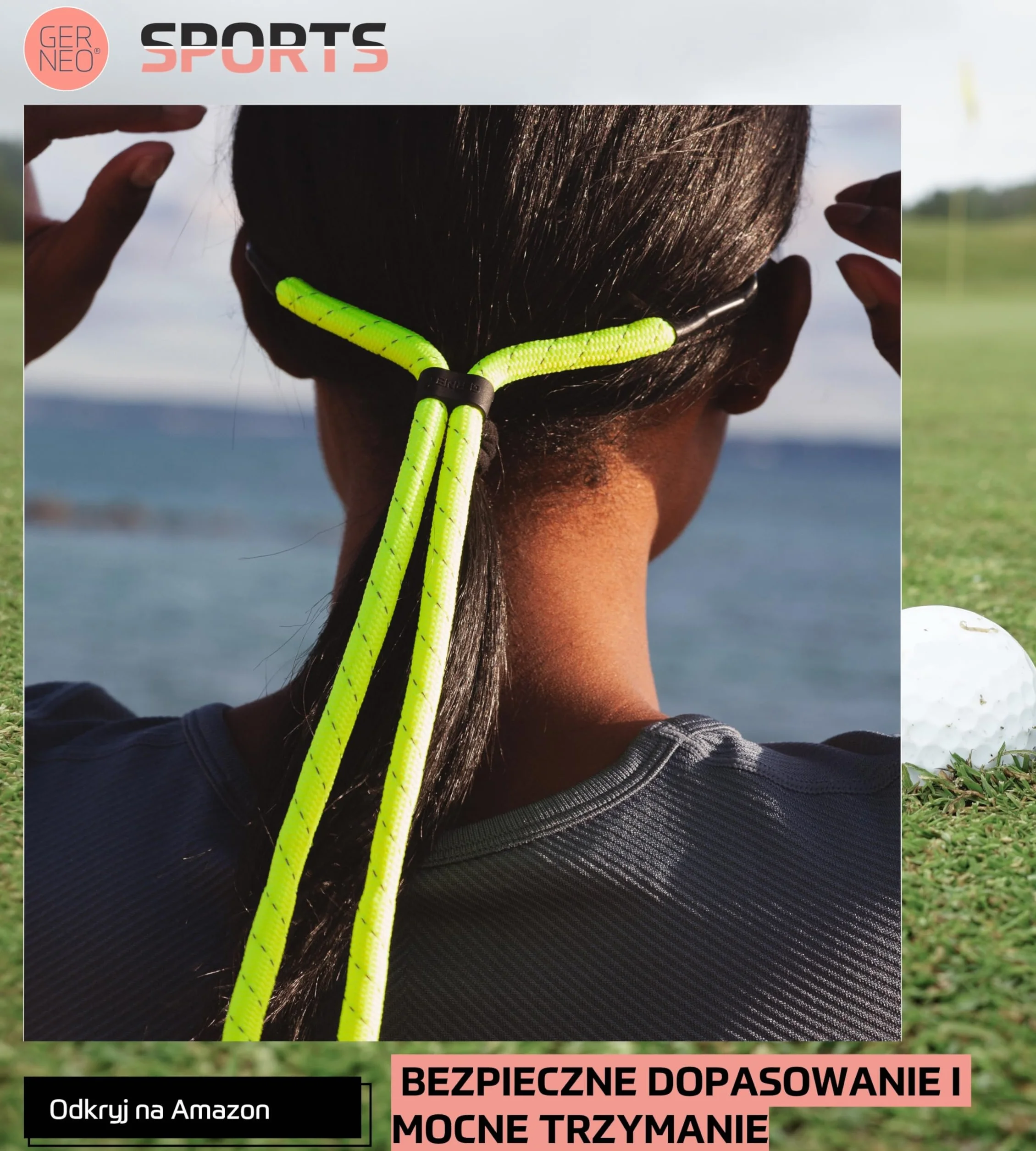 Oryginalny – pływający sportowy pasek na okulary neoprenowe – odblaskowe paski – różne kolory – regulowany za pomocą linki – wodoodporny pasek do okularów sportowych i pewny chwyt do sportów