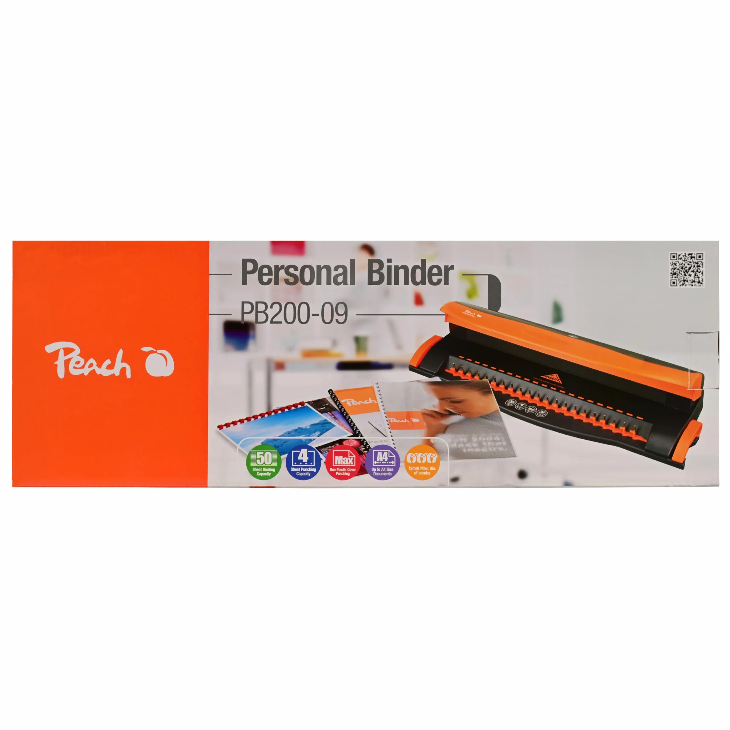 Peach PB200-09 segregator plastikowy | osobisty segregator DIN-A4 | wiąże 50 arkuszy | maks. grzbiety do bindowania 12 mm | 4 arkusze | w zestawie 20-częściowy zestaw startowy