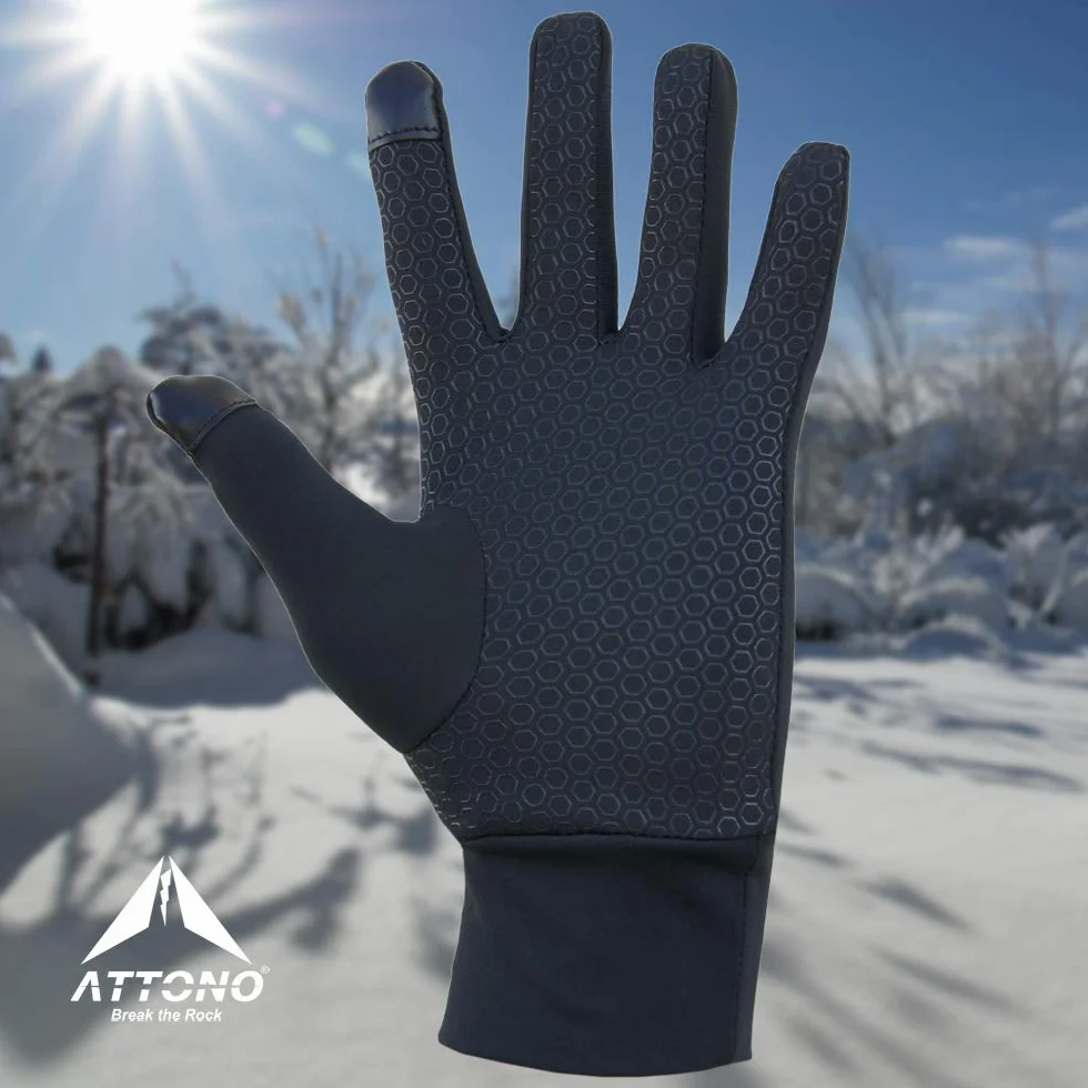 ATTONO Winter Jogging Running Walking narty biegowe Auto Touchscreen rękawiczki (XL/XXL)