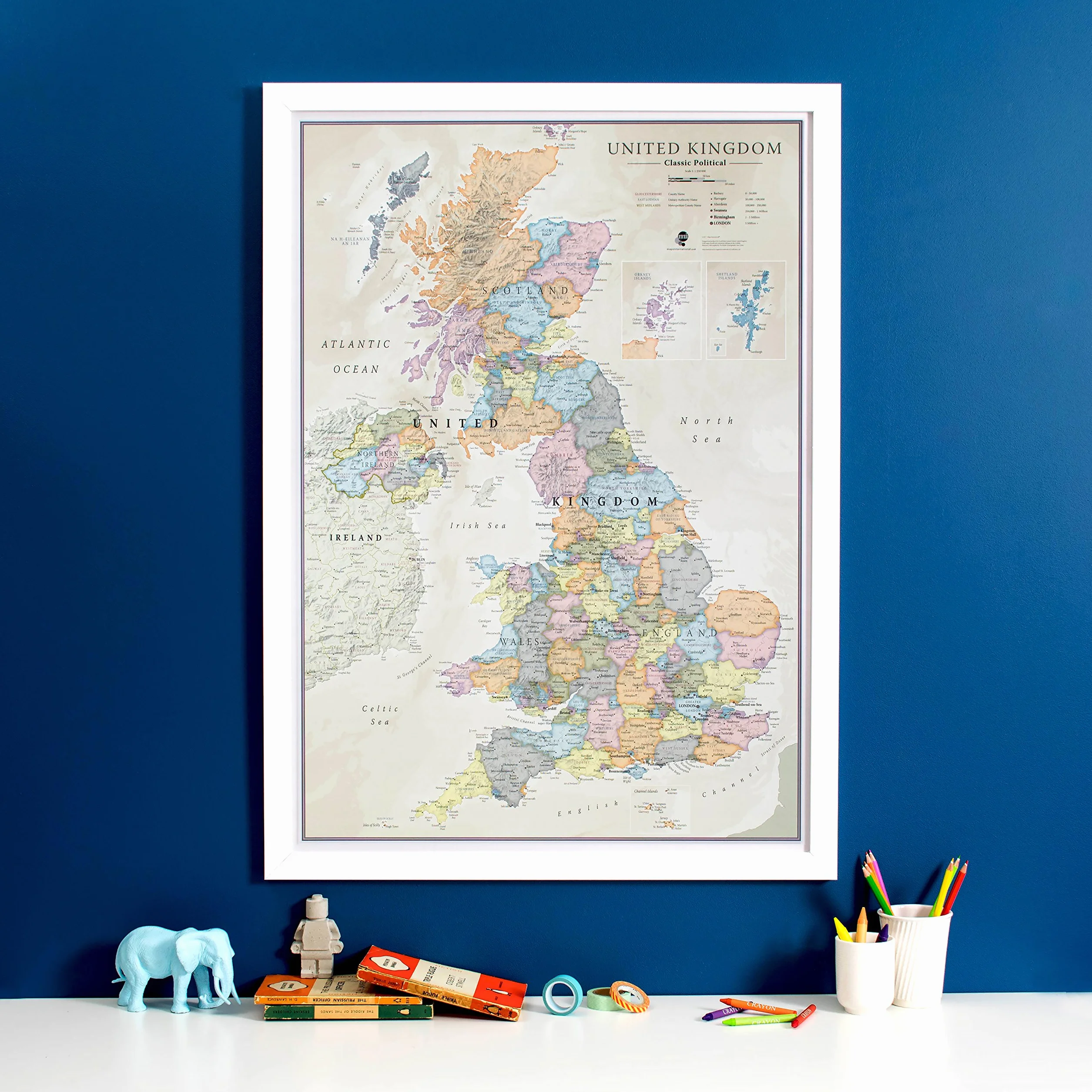 United Kingdom political classic wallmap