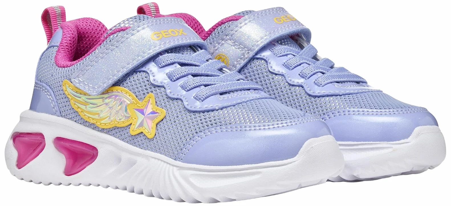 Geox J Assister Girl B Sneakers, lawendowe/fuksja, 31 EU