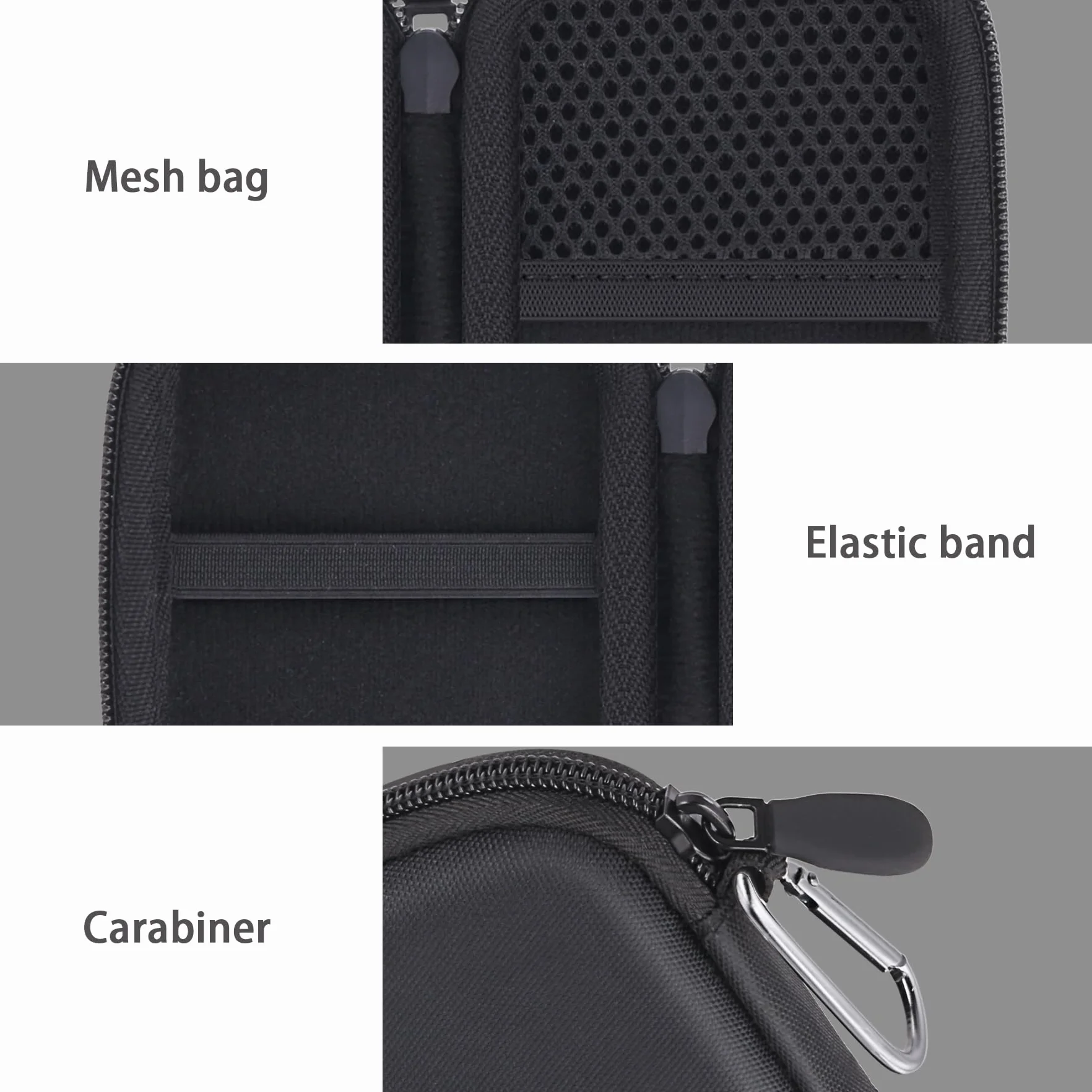 Khanka Twardy futerał do przenoszenia, etui do przechowywania kompatybilne z Note AI Rejestrator audio z klipsem na karabińczyk, tylko etui (czarny)