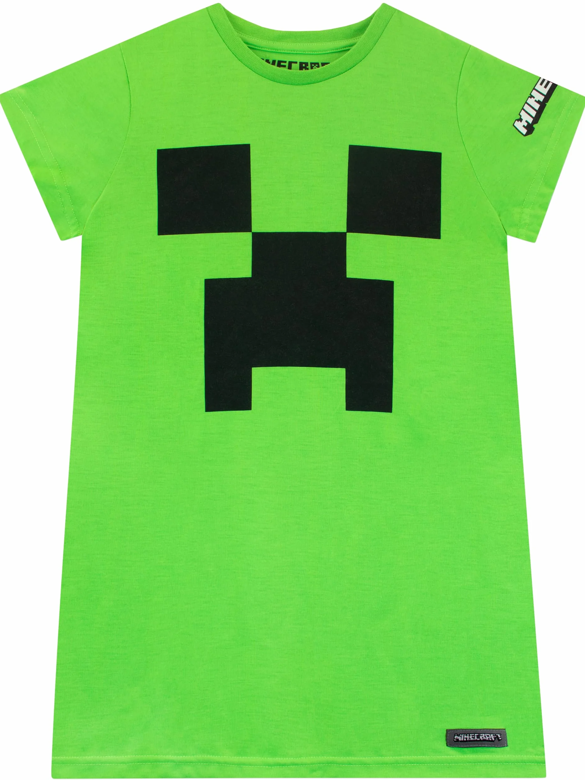 Minecraft Dziewczęce Piżamy | Koszulka Nocna Creeper dla Dziewczynek | Piżamy dla Graczek | Prezenty z Tematyką Gier