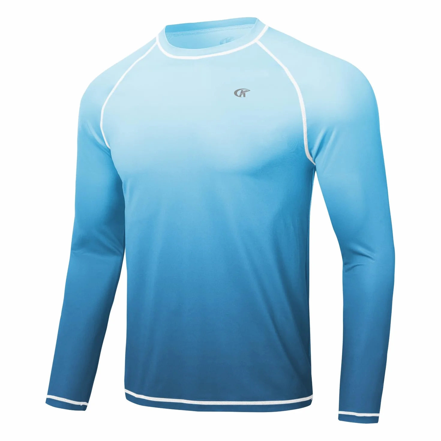 Huayuzh Męska Koszulka Rashguard z Długim Rękawem, Szybkoschnąca, Oddychająca, Do Pływania, Surfowania, Wędkarstwa i Wędrówek
