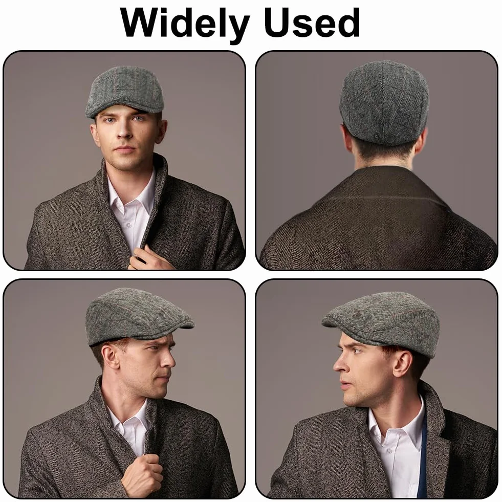 ACWOO Męska czapka z daszkiem Gatsby, kaszkiet Newsboy, akcesoria kostiumowe na wiosnę, jesień, zimę