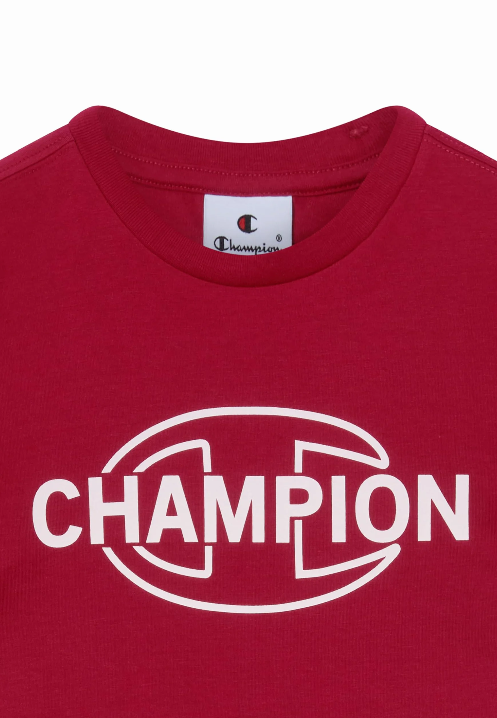 Champion Legacy Boys, graficzny T-shirt z okrągłym dekoltem, XXS, czerwony, Czerwony, XXS