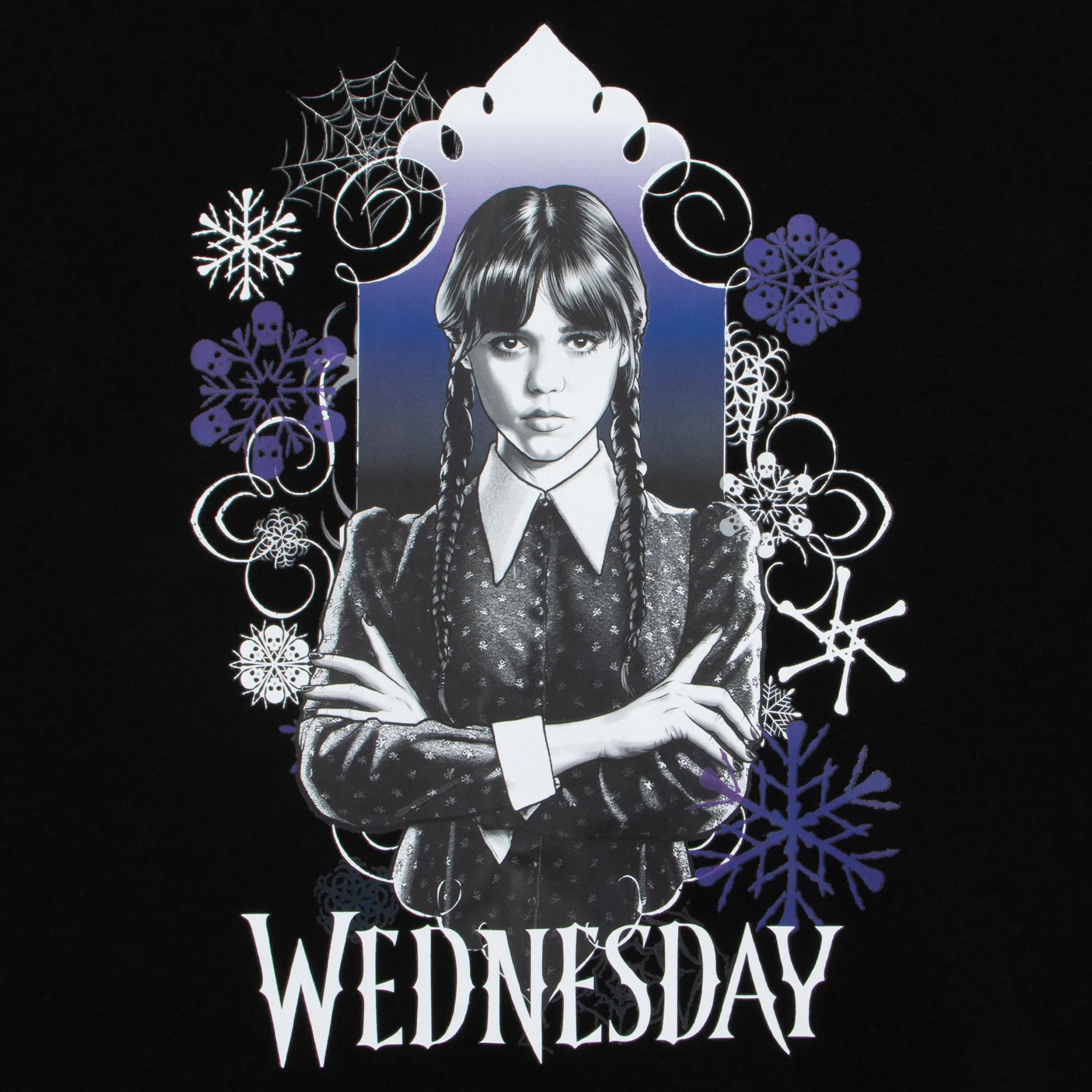 Piżamy Dziewczęce Wednesday | Zestawy Piżam Dziewczęcych | Piżamy Rodziny Addamsów Dla Dziewczynek