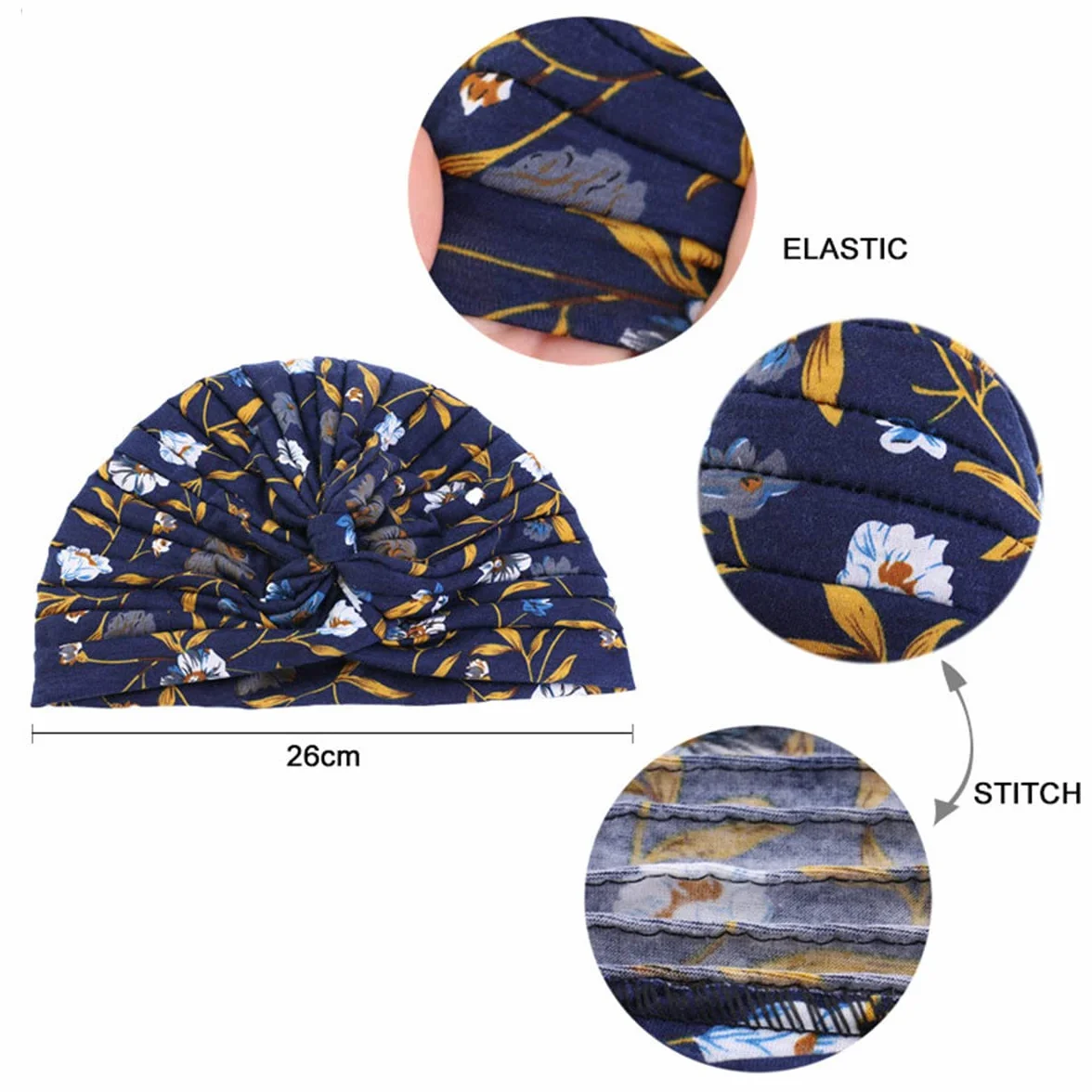 Luminary Einfarbiges Kopftuch für Frauen, Turban, Kopfbedeckung, Chemo-Beanie-Schal, Kopfbedeckung für Krebs, Chemo, Haarausfall, 15, Rozmiar uniwersalny