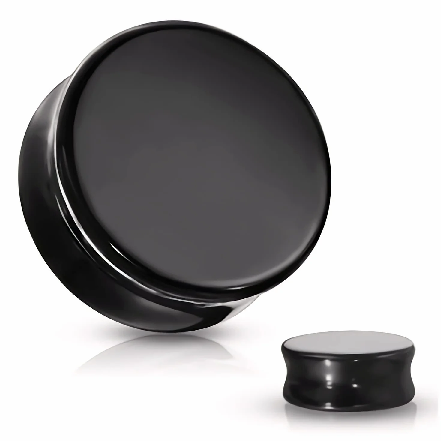 2 szt. Gauge Opal Zatyczki do uszu Piercing Zestaw Biżuterii Podwójne Flare Siodło Rozciąganie Gages Tunele Expander 5mm
