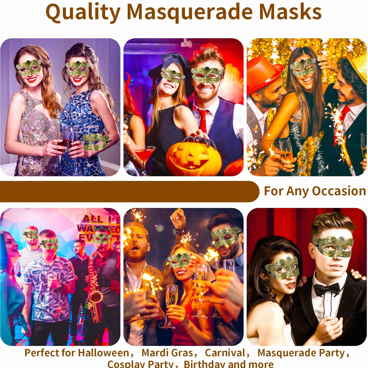 Sibba Maska maskaradowa dla mężczyzn, weneckie maski, na imprezę, bal, vintage, kostium na Halloween, Mardi Gras, maska na Boże Narodzenie, do przebrania, cosplay, studniówki, akcesoria karnawałowe