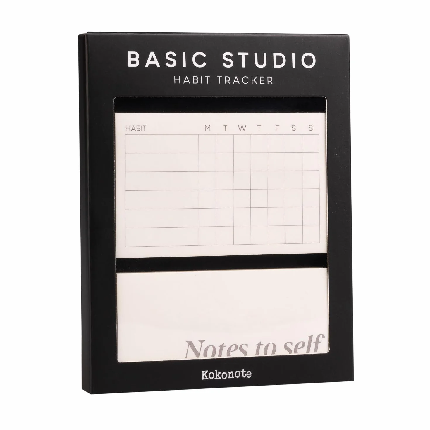 Kokonote Sticky Notes - Habit Tracker | 90 Sheets Note Pads, Cute Sticky Notes, Clear Post It Notes | University Essentials Stationery, Office Accessories, Uni Essentials