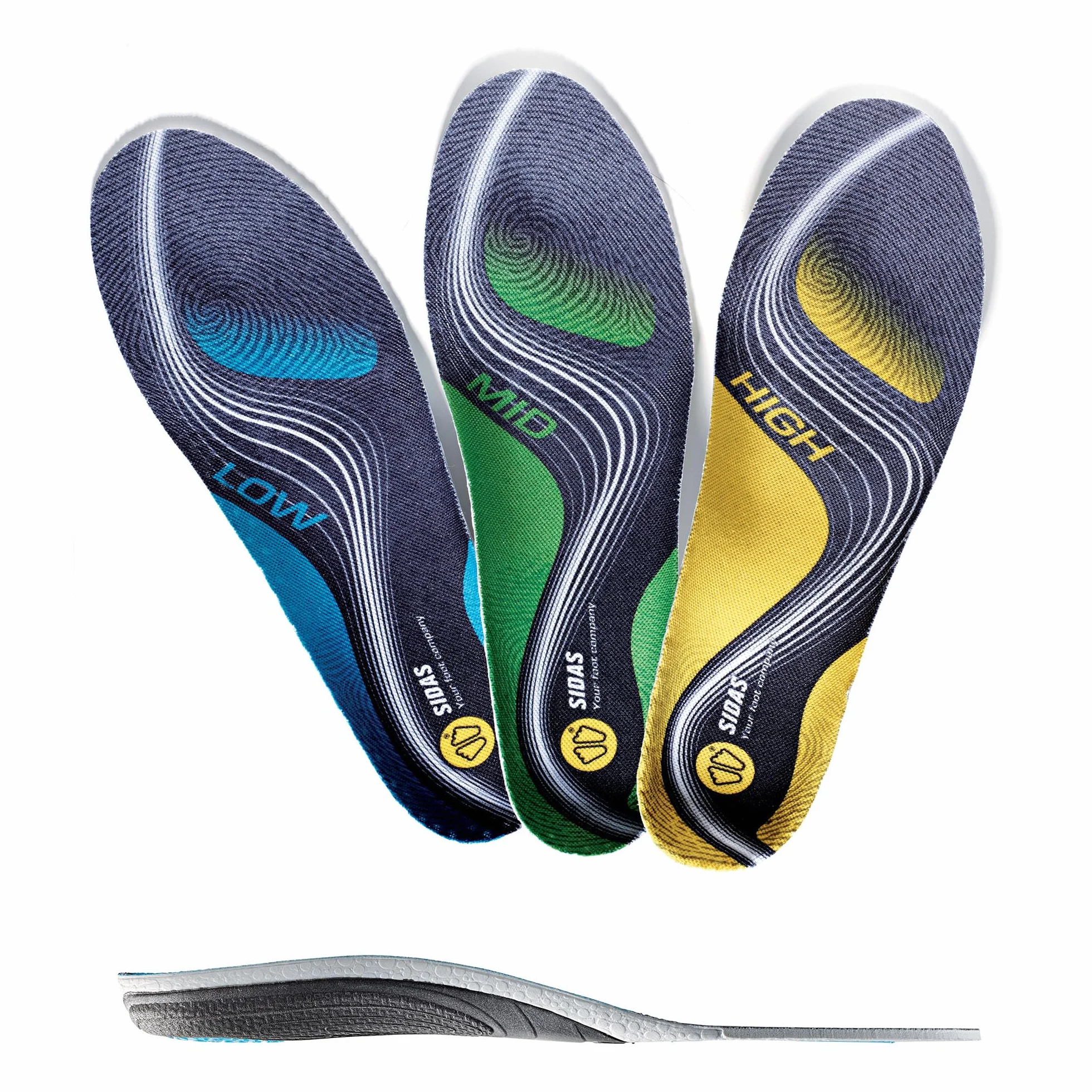 Sidas 3Feet Activ' niskie wkładki do butów, niebieskie/czarne, XL : 44-45